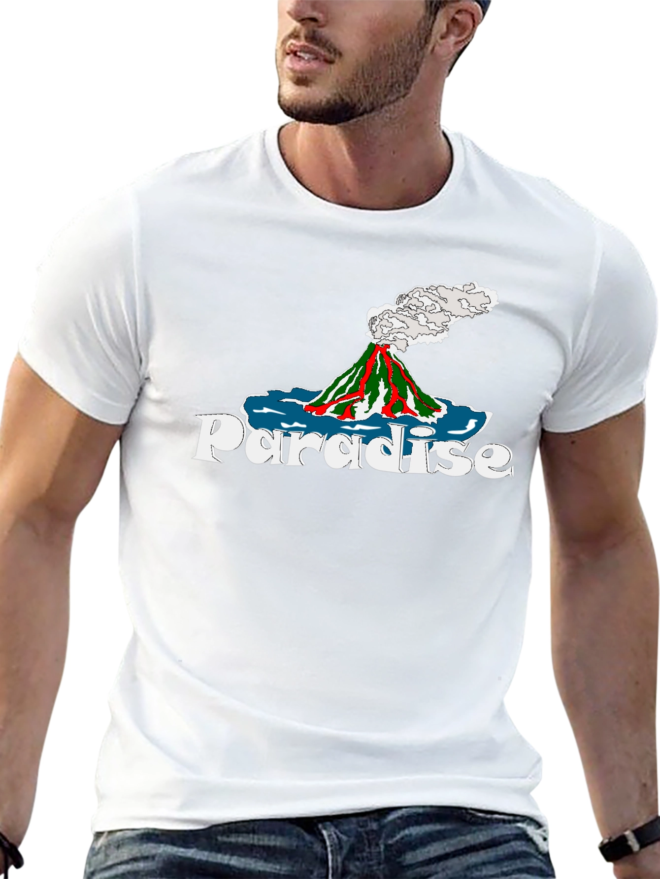 Paradise Volcano Graphic Tee - Island Style