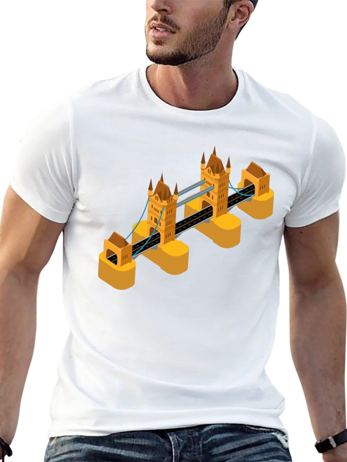 Tower Bridge Graphic Tee - Modern London Souvenir Shirt