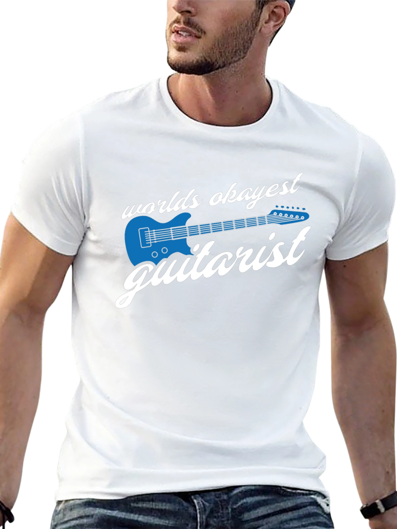 Okayest Guitarist Graphic T-Shirt - Black