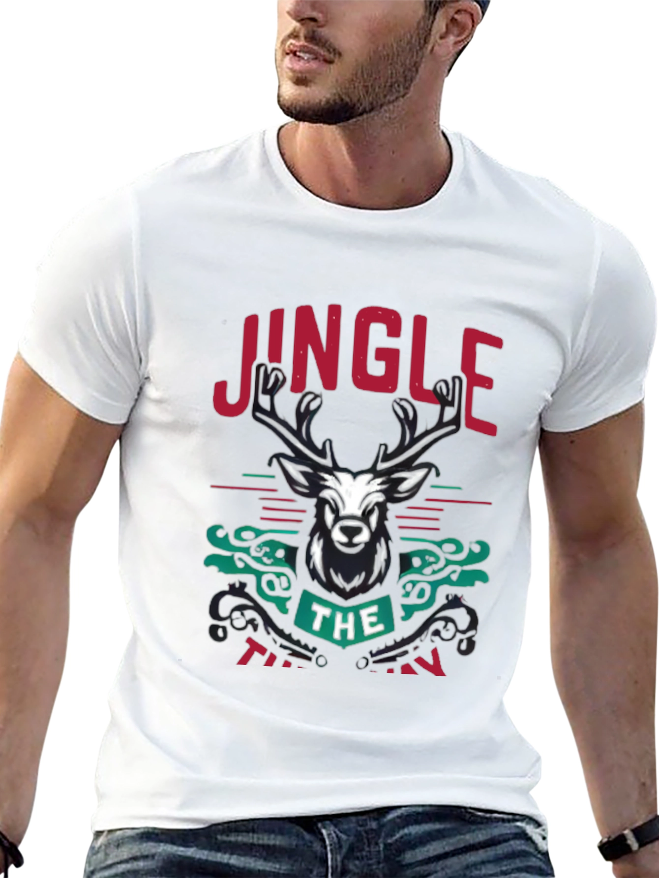 Jingle the Turkeys Mens Black Graphic Tee