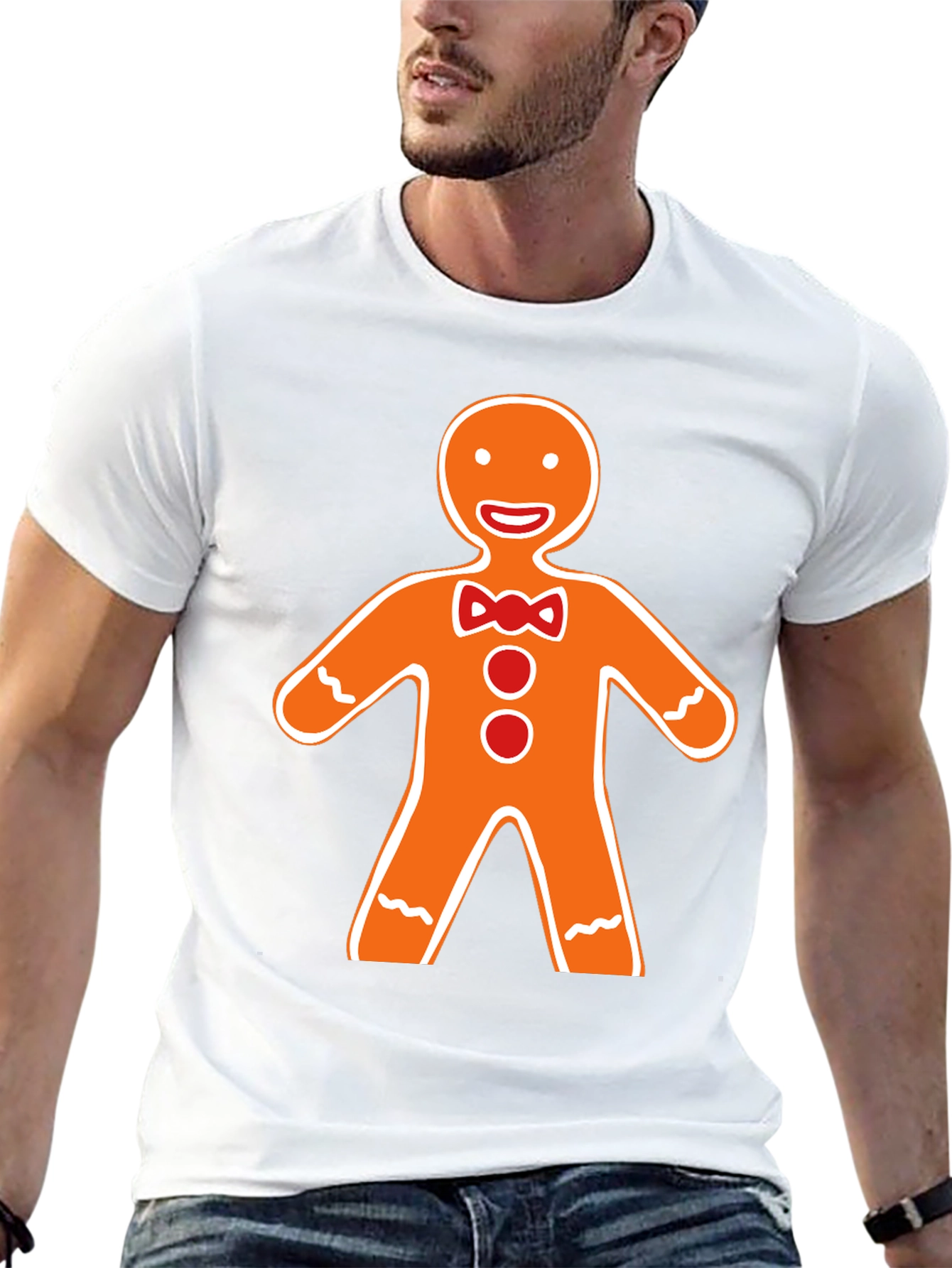 Gingerbread Man Graphic Tee - Holiday Apparel