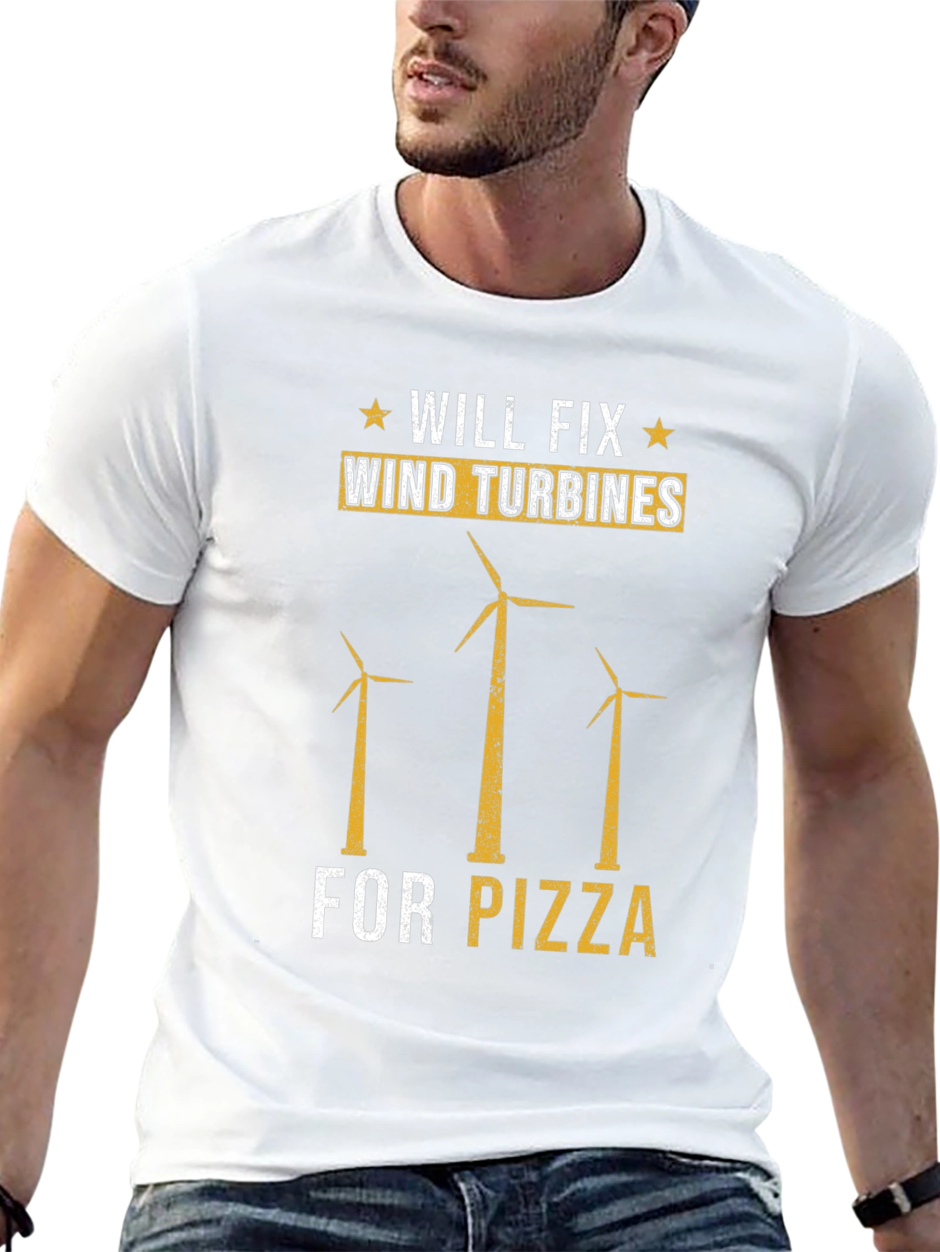 Will Fix Wind Turbines For Pizza Funny T-Shirt