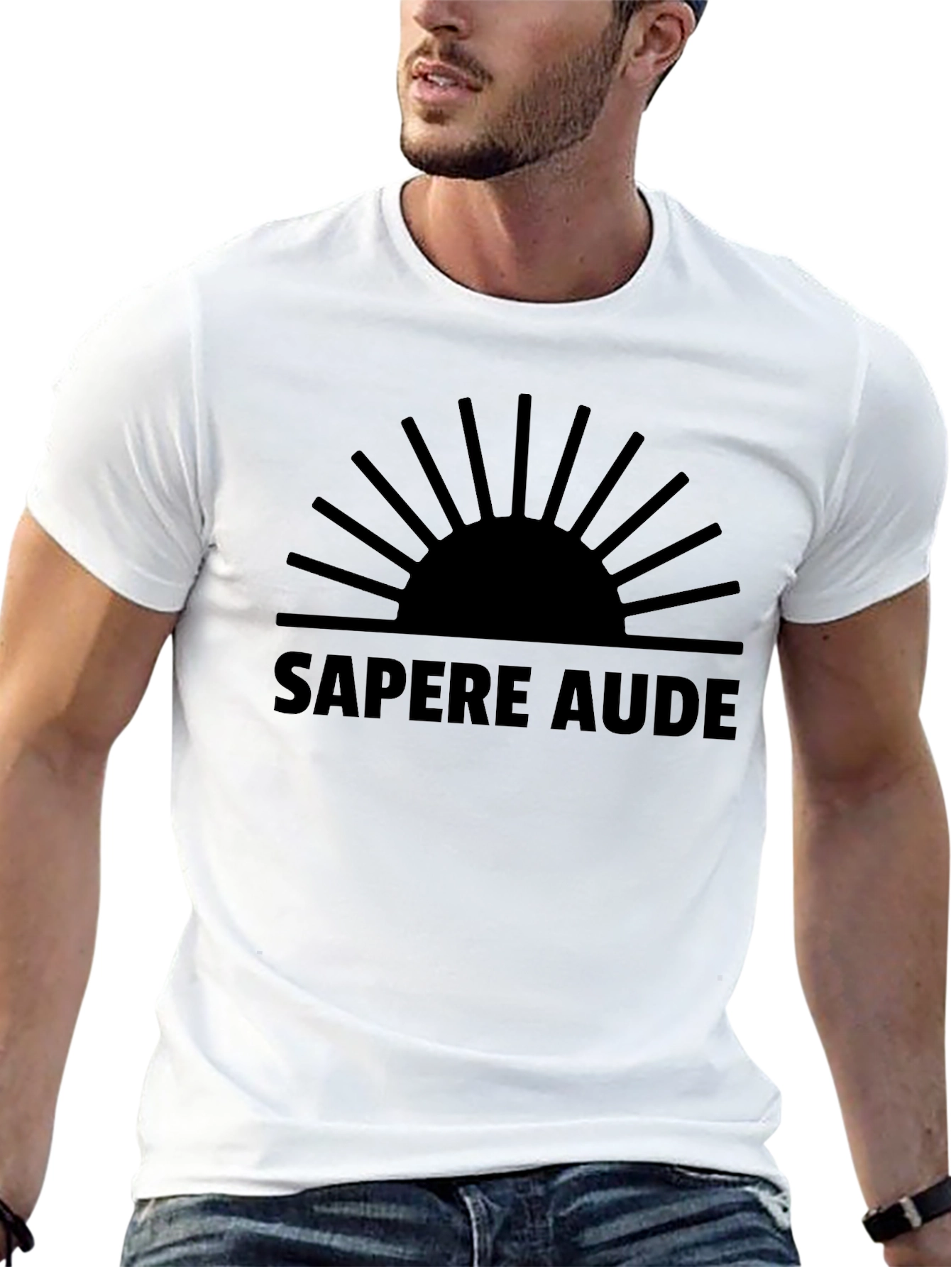 Sapere Aude T-Shirt: Bold Black Graphic Tee