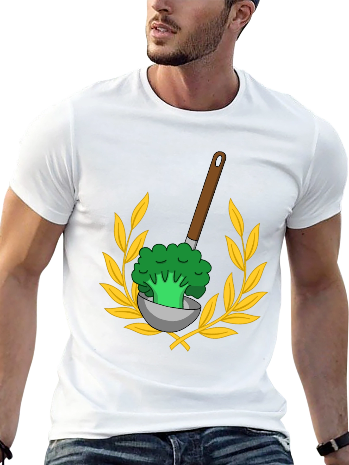 Broccoli Ladle T-Shirt - Whimsical Foodie Tee