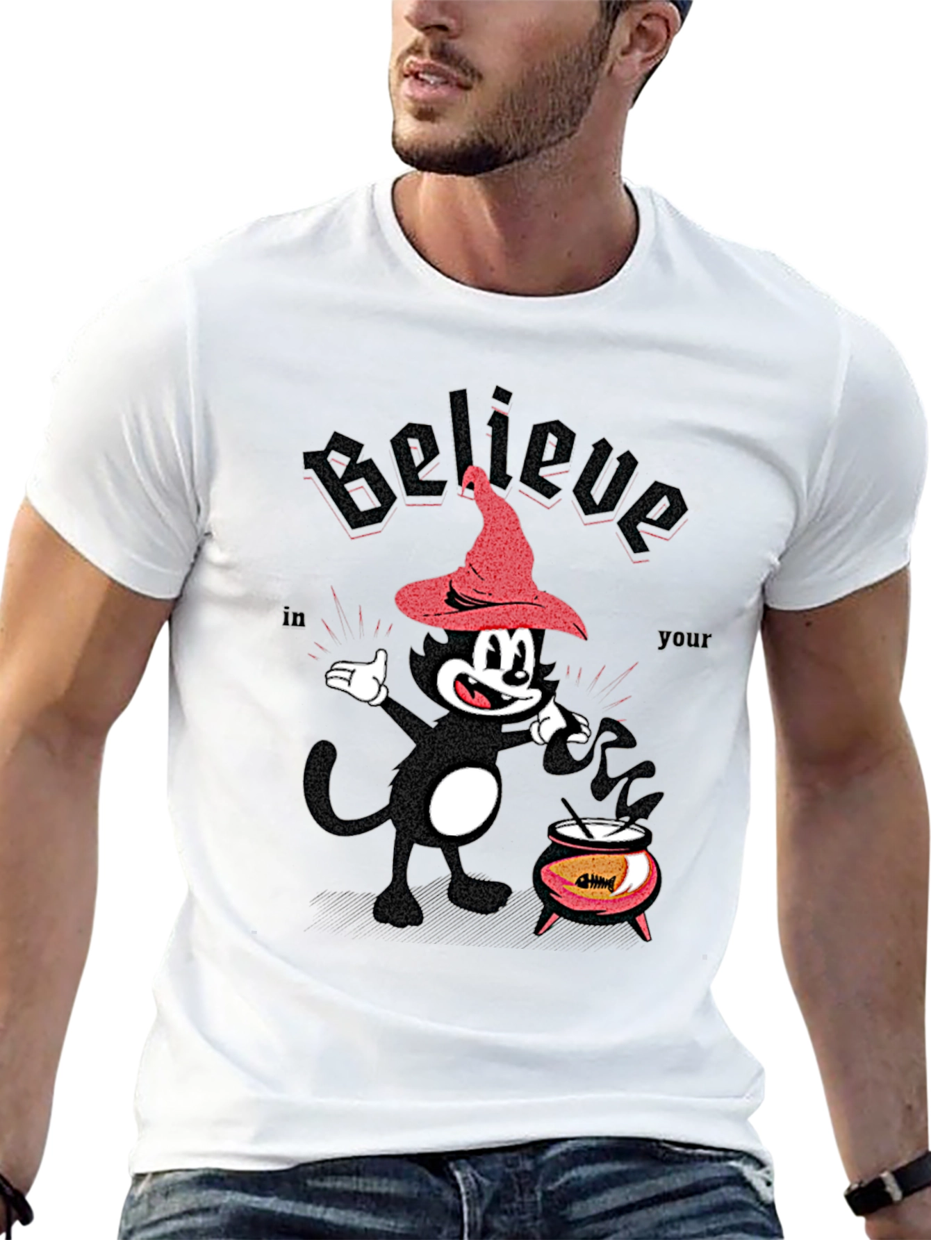 Believe in Your Magic Cat Halloween T-Shirt