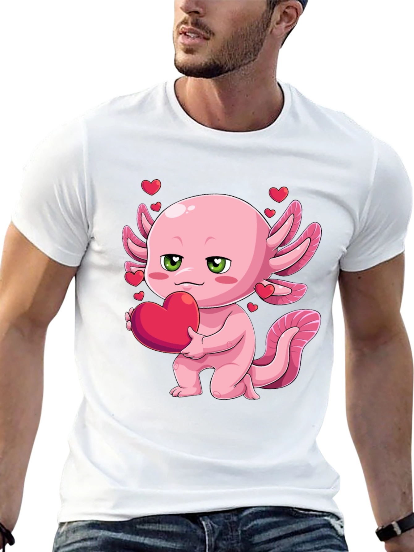 Axolotl Heart T-Shirt - Valentines Day Gift