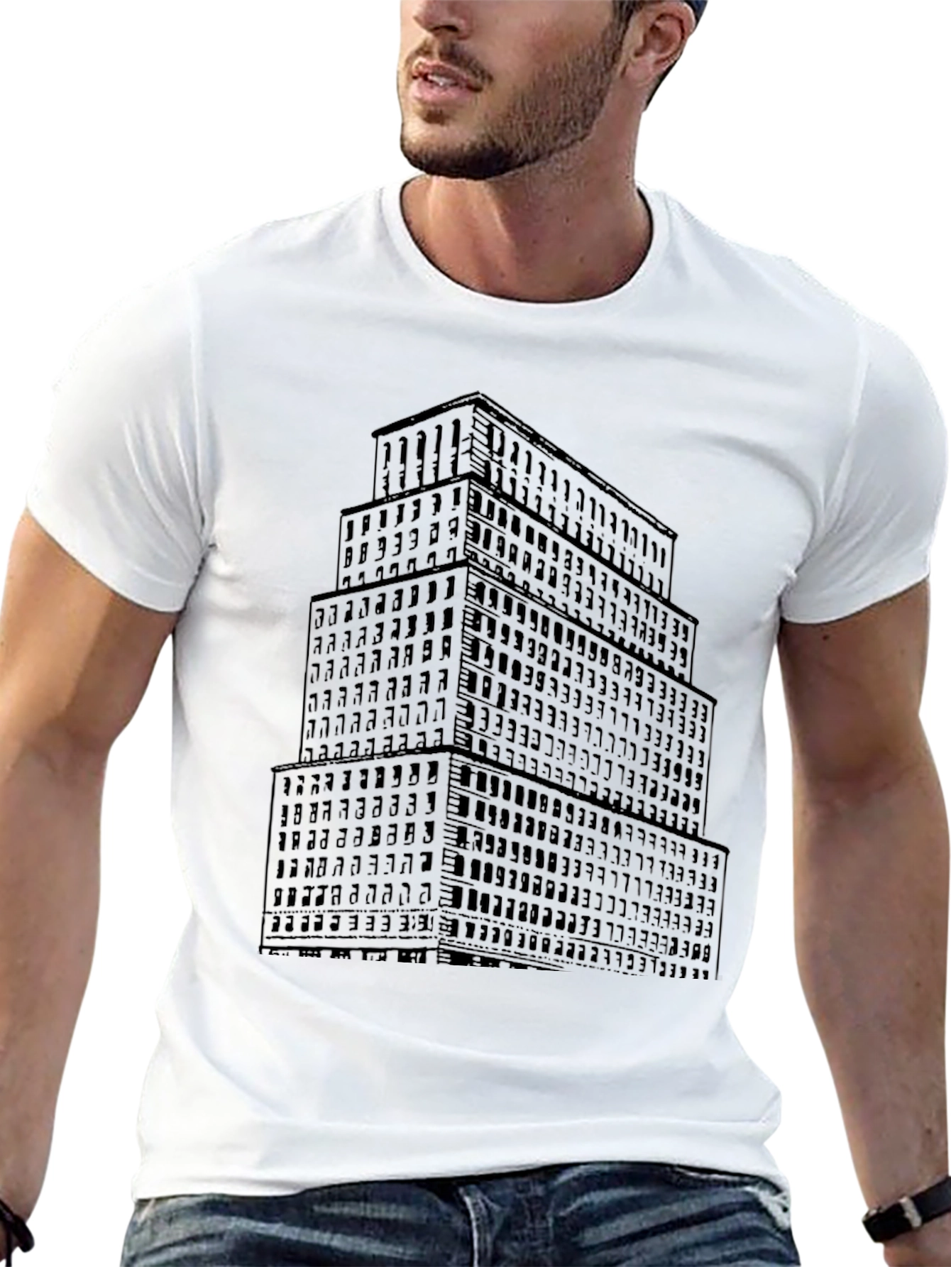 Cityscape Tee - Black Graphic T-Shirt