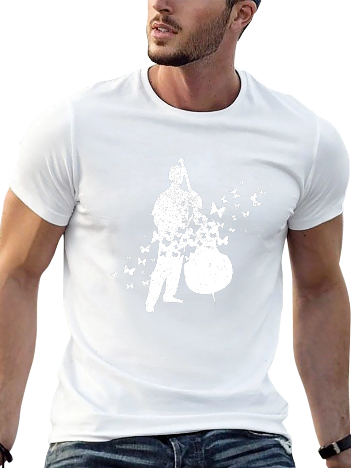 Bass Player Butterfly T-Shirt - Black