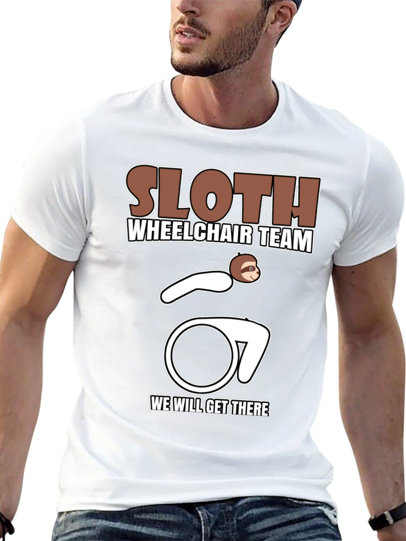 Sloth Wheelchair Team T-Shirt - Funny & Unique Design