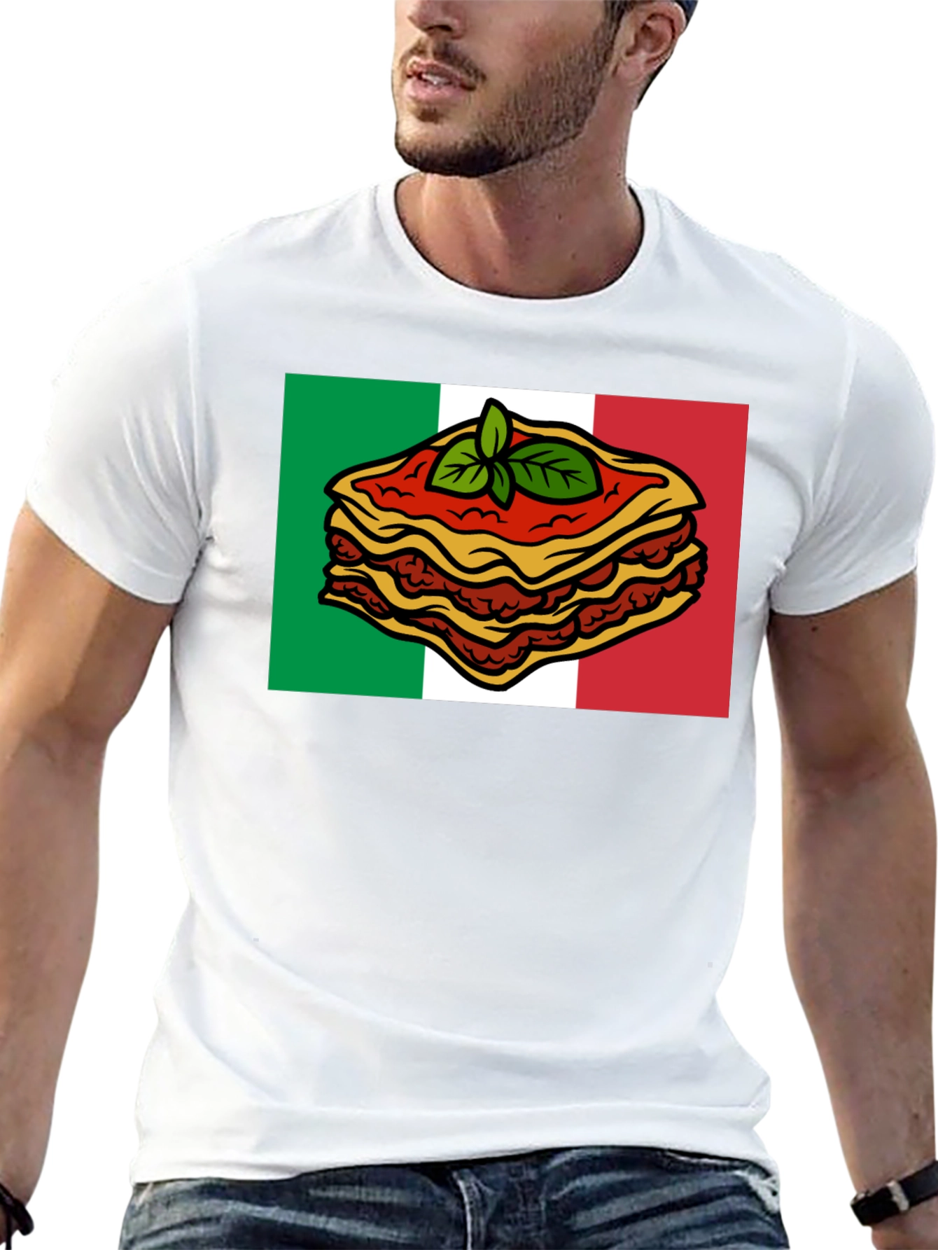 Lasagna Italian Flag T-Shirt - Foodie Pride