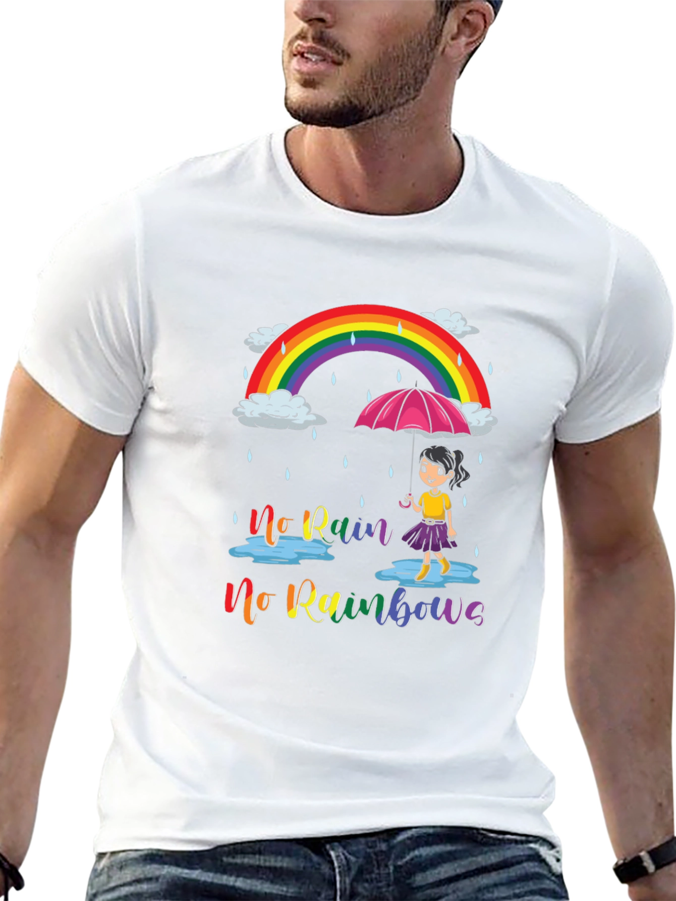 No Rain No Rainbows Graphic T-Shirt