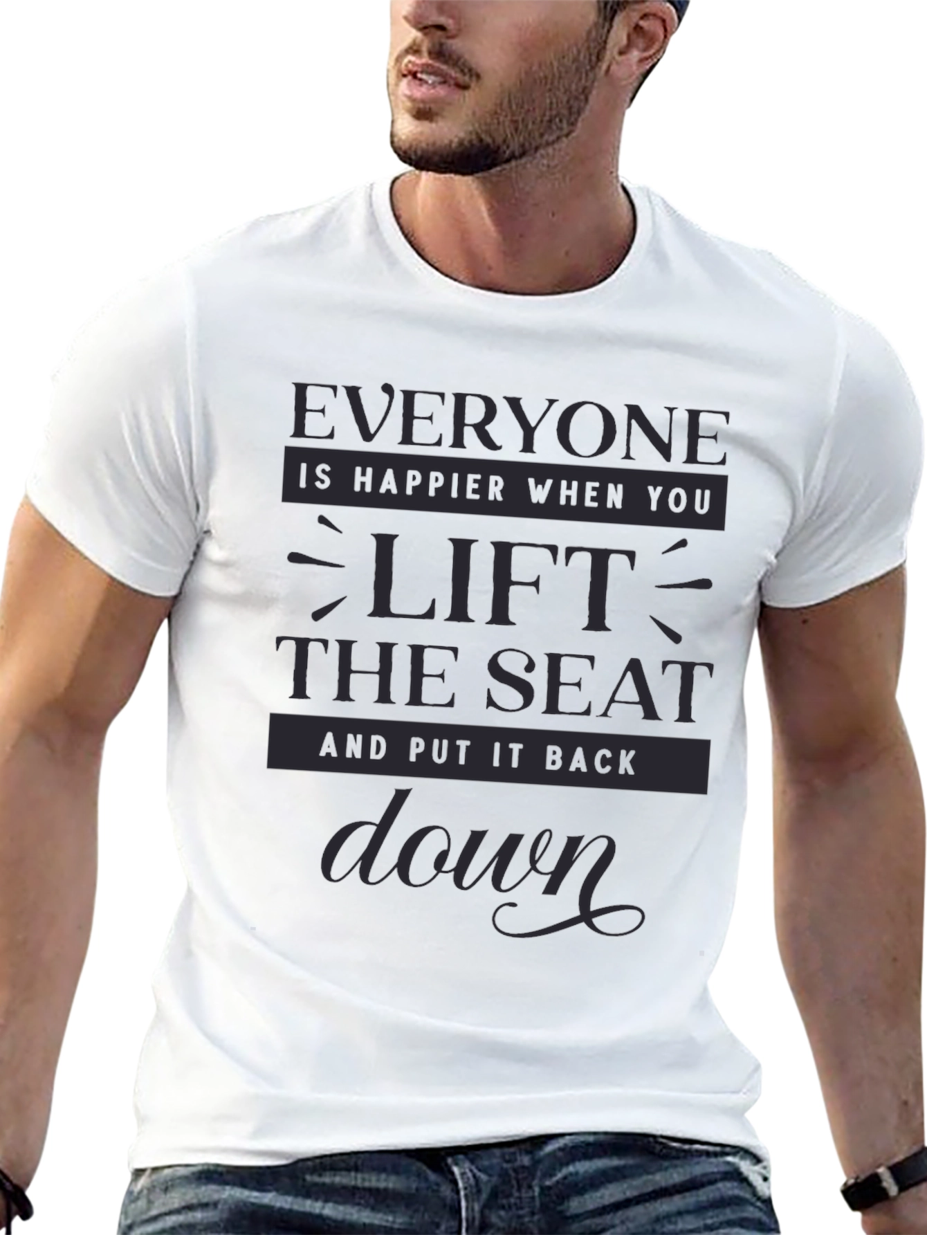 Lift the Seat Graphic Tee - Funny Unisex T-Shirt