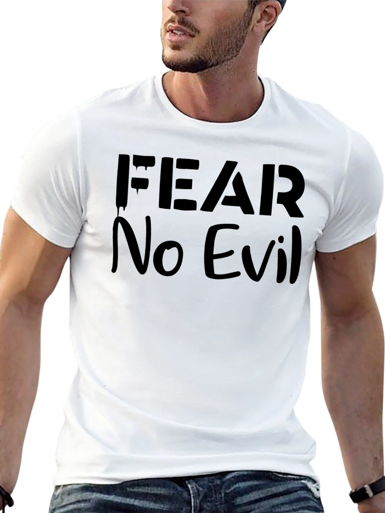 Fear No Evil Graphic Tee - Mens Black T-Shirt