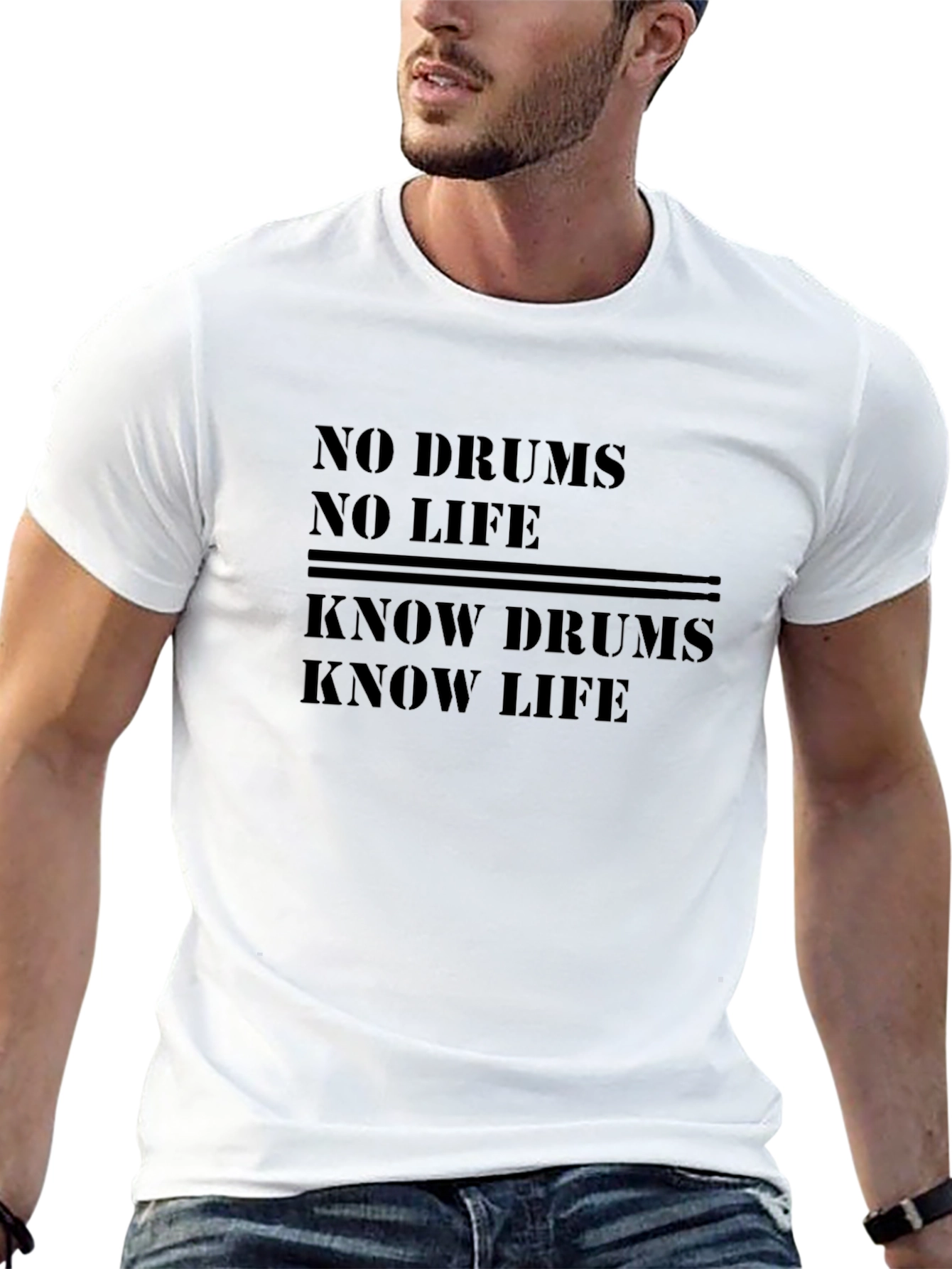 No Drums No Life T-Shirt - Music Lover Tee