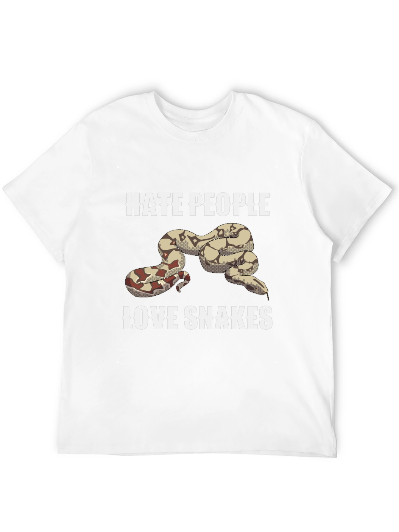 Hate People Love Snakes T-Shirt - Black Graphic Tee