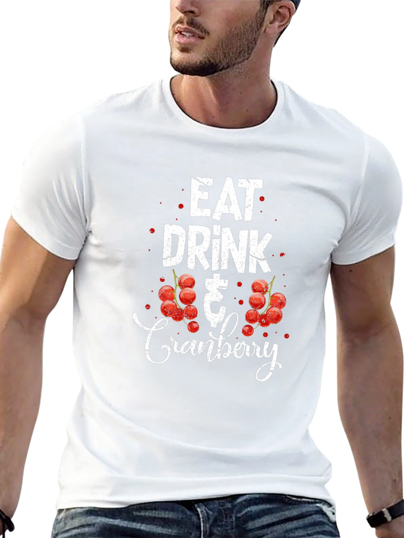 Eat Drink & Cranberry Black T-Shirt