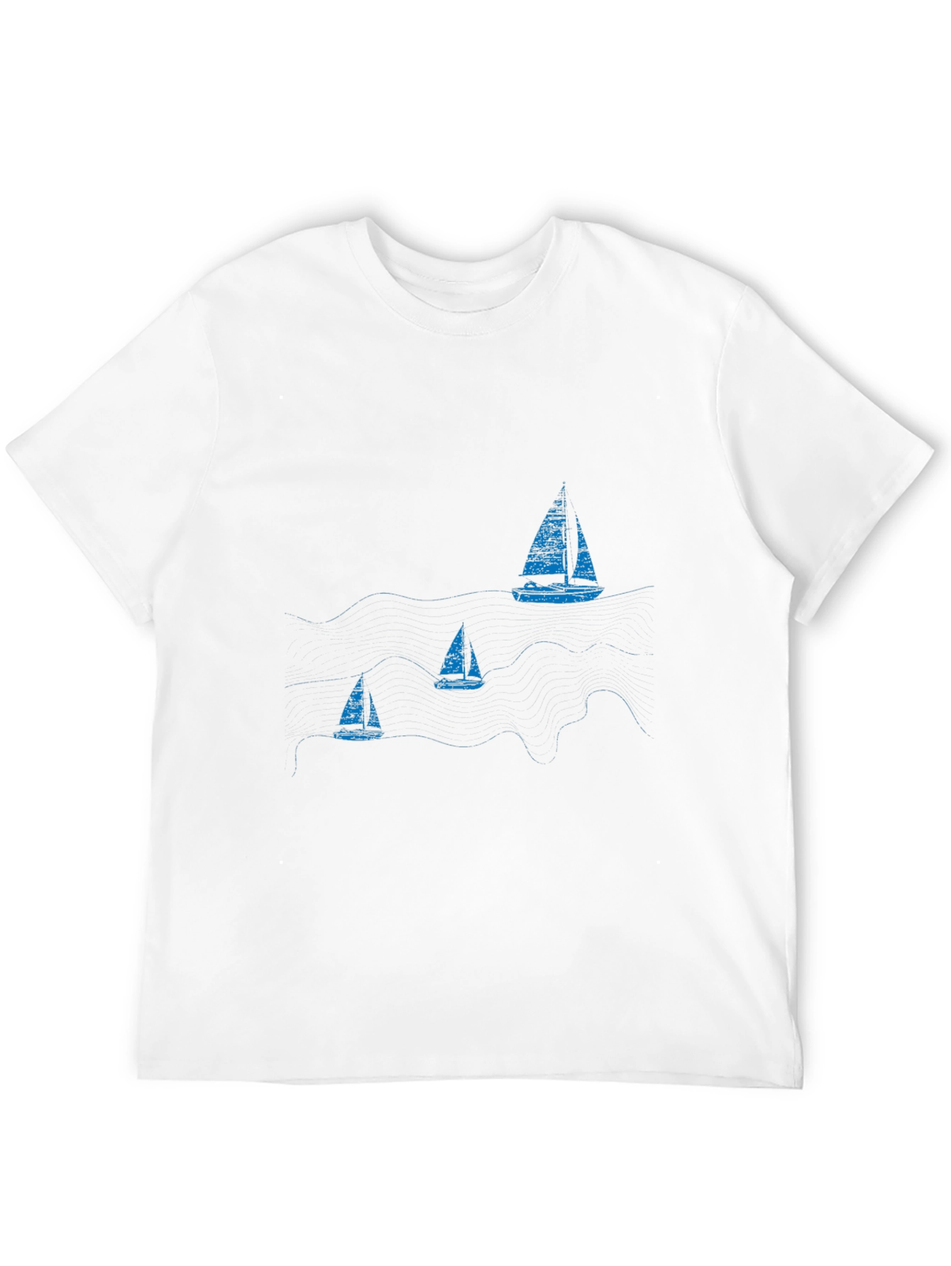 Nautical Sailboat Graphic Black T-Shirt