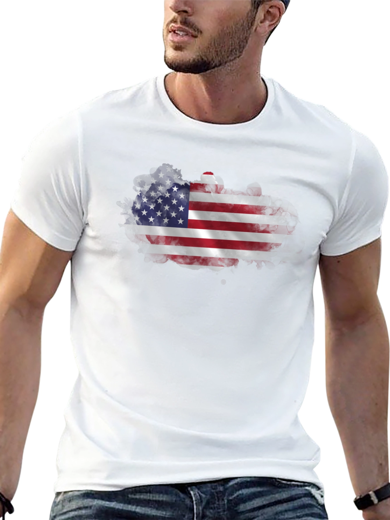 American Flag Graphic T-Shirt - Patriotic Design