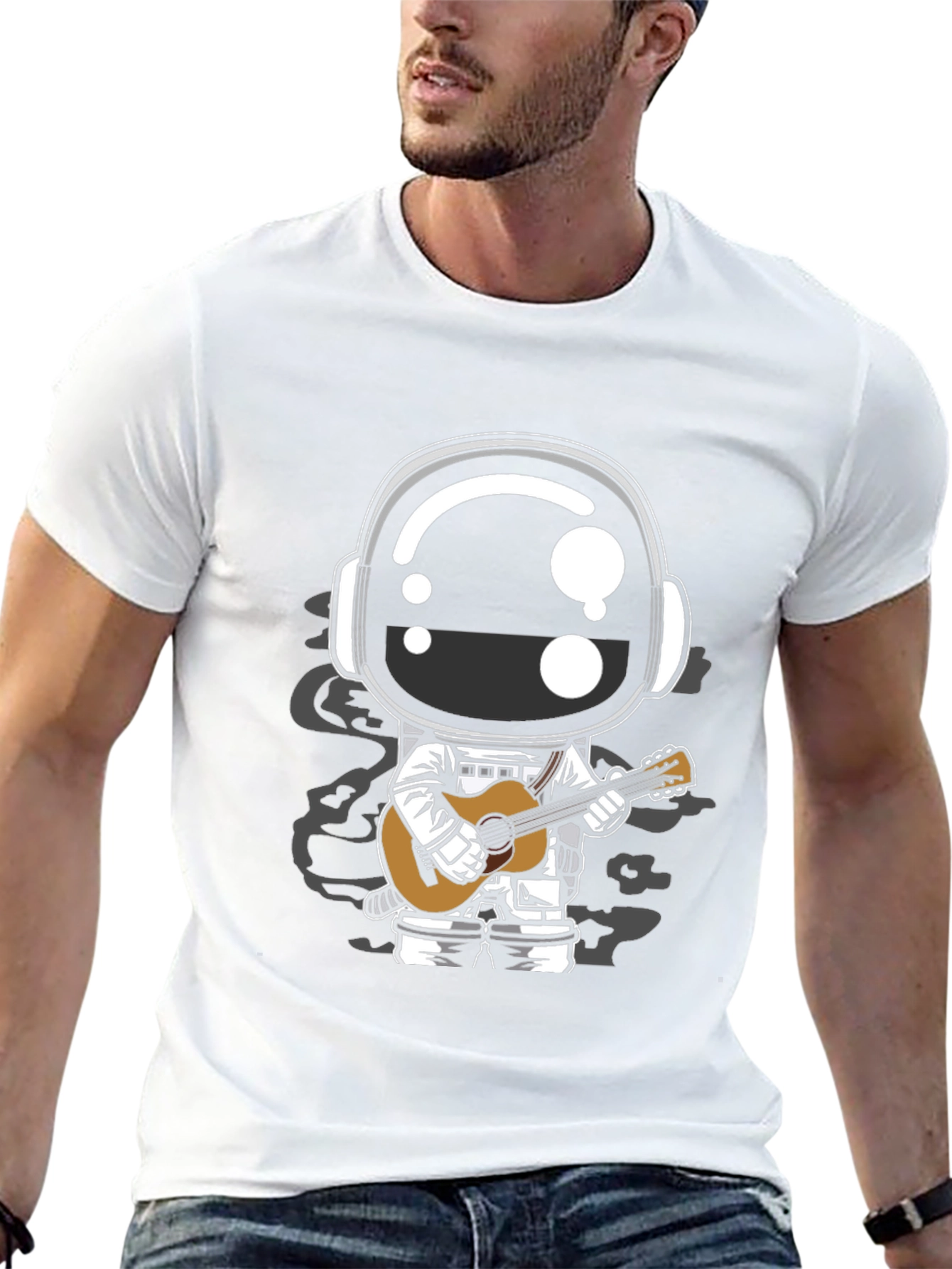 Astronaut Guitarist Graphic T-Shirt