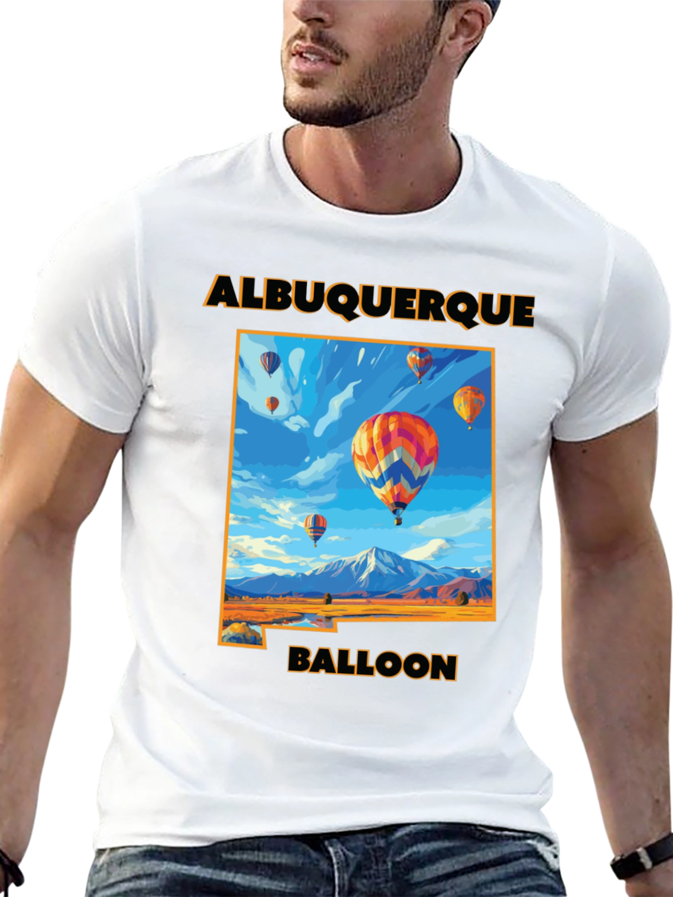 Albuquerque Balloon Festival Black Graphic T-Shirt