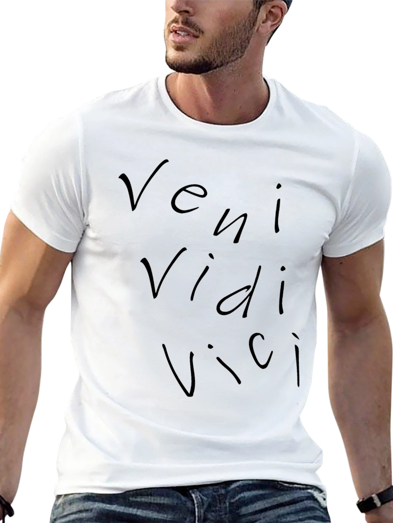 Veni Vidi Vici Black T-Shirt - Latin Quote Tee