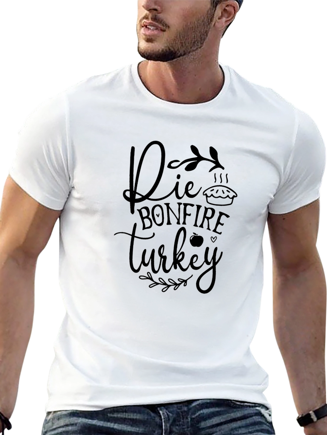 Die Bonfire Turkey Black Graphic Tee