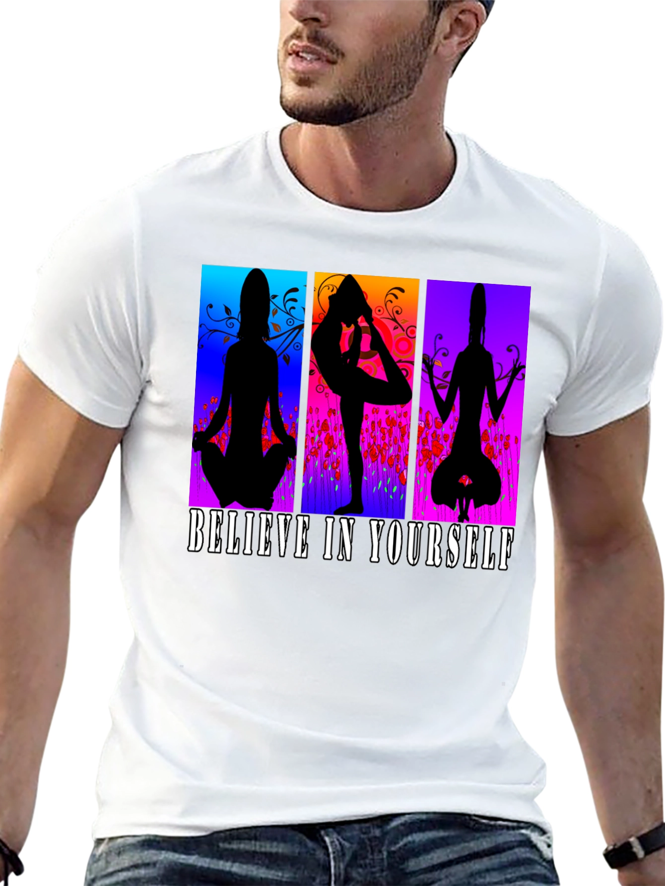 Believe in Yourself Yoga Silhouette T-Shirt