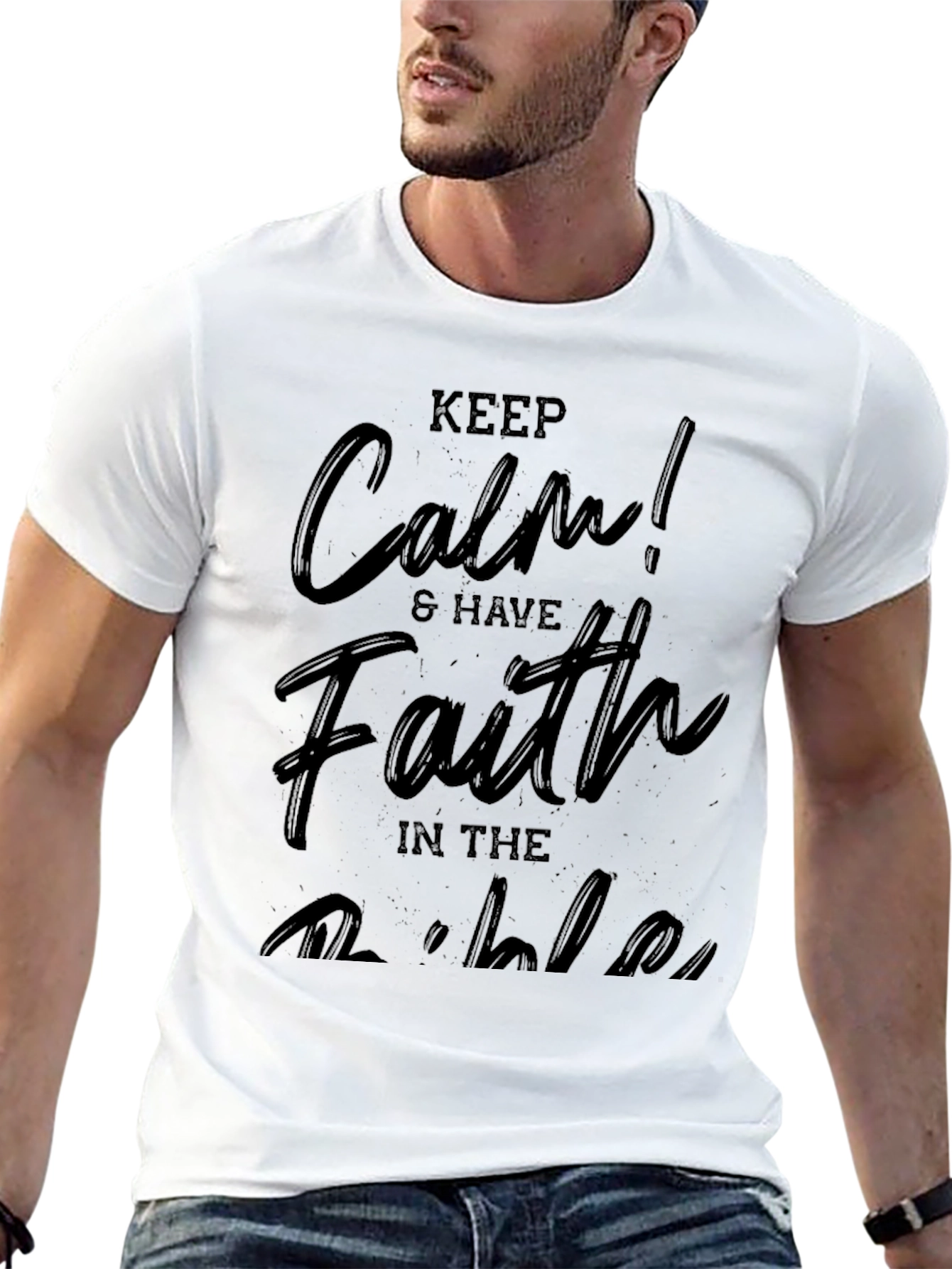Keep Calm and Have Faith Black T-Shirt
