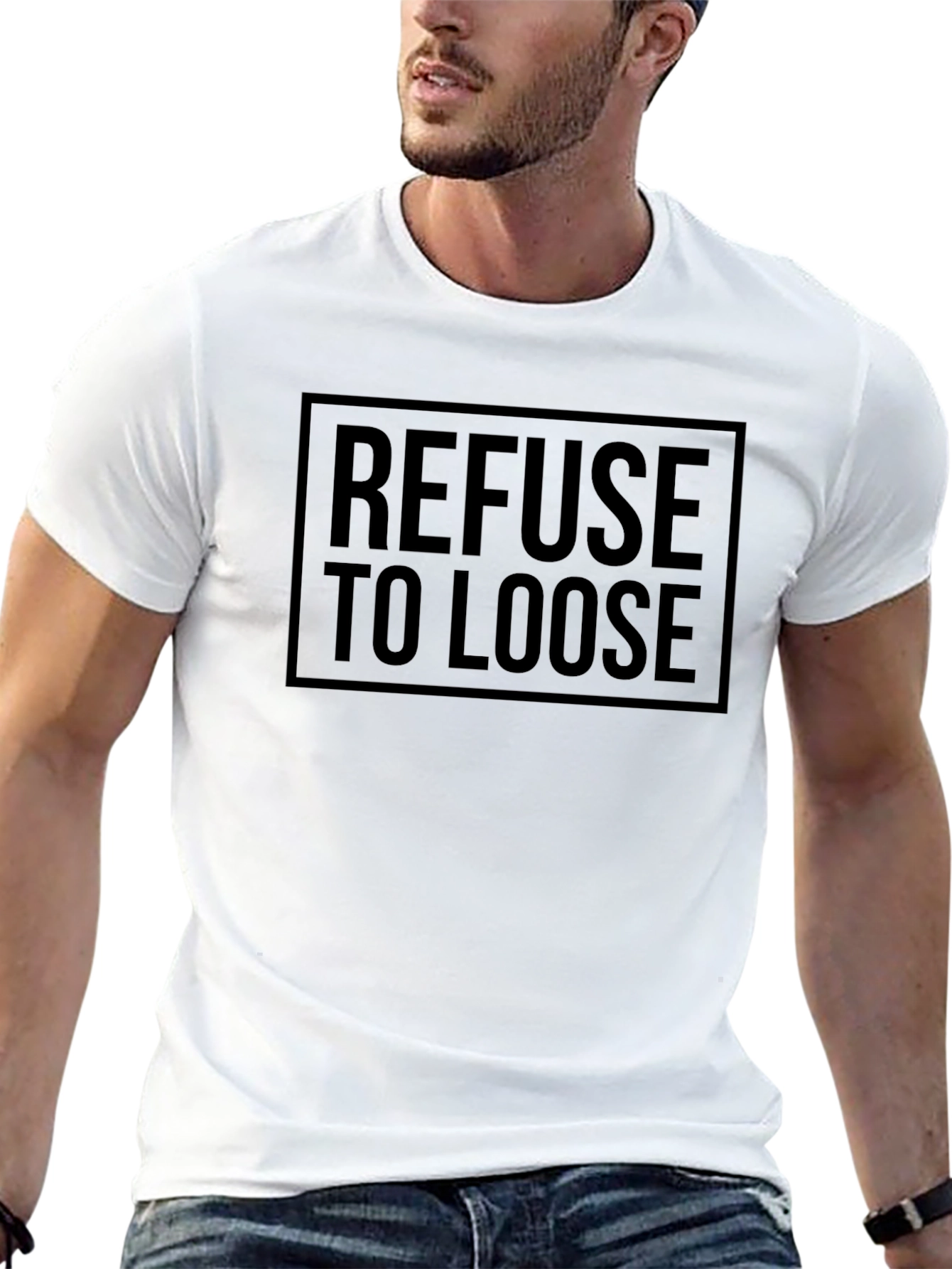 Refuse to Loose Black Graphic Tee