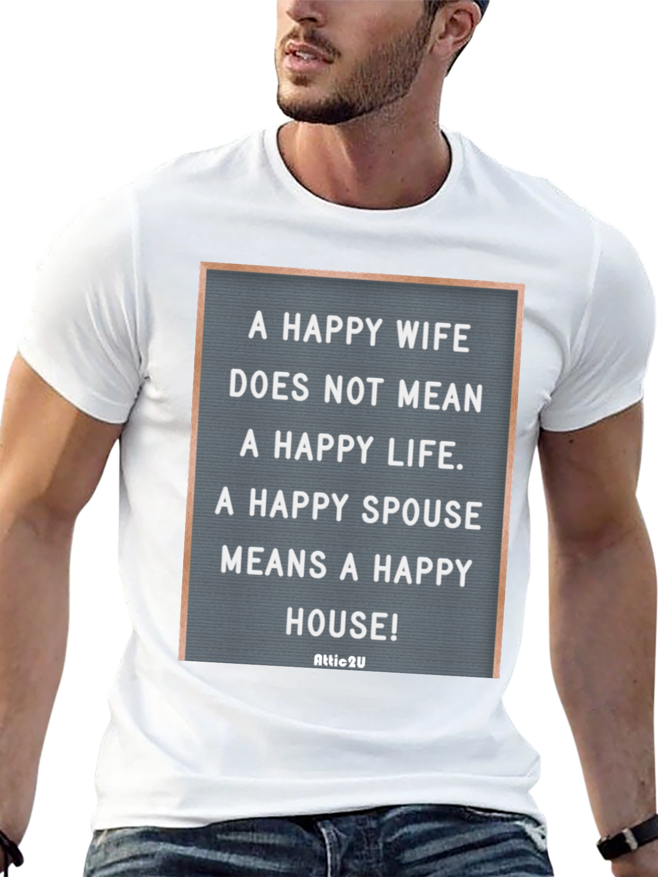 Happy Spouse T-Shirt - Funny Marriage Quote