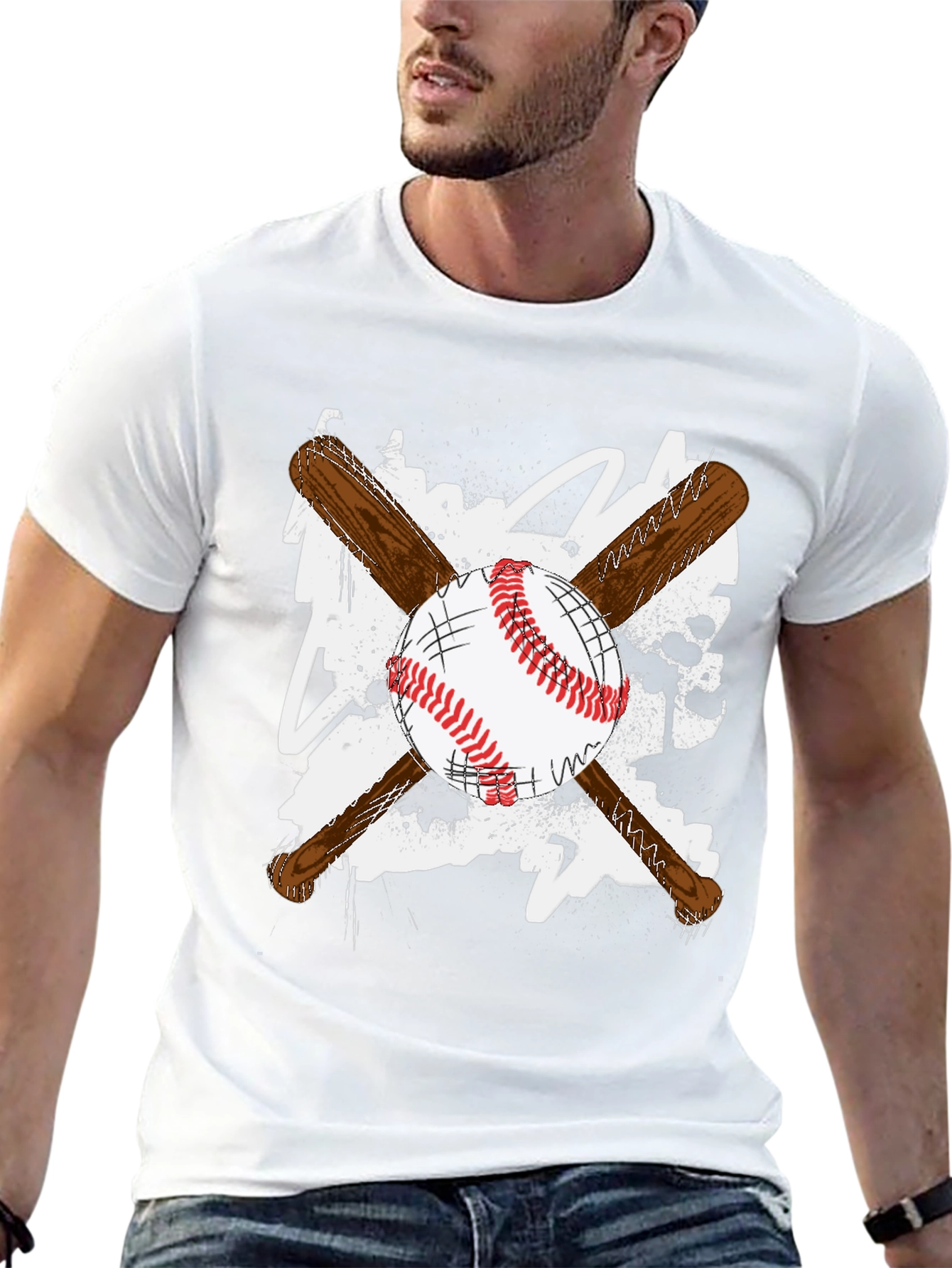Baseball Bats & Ball Graphic T-Shirt