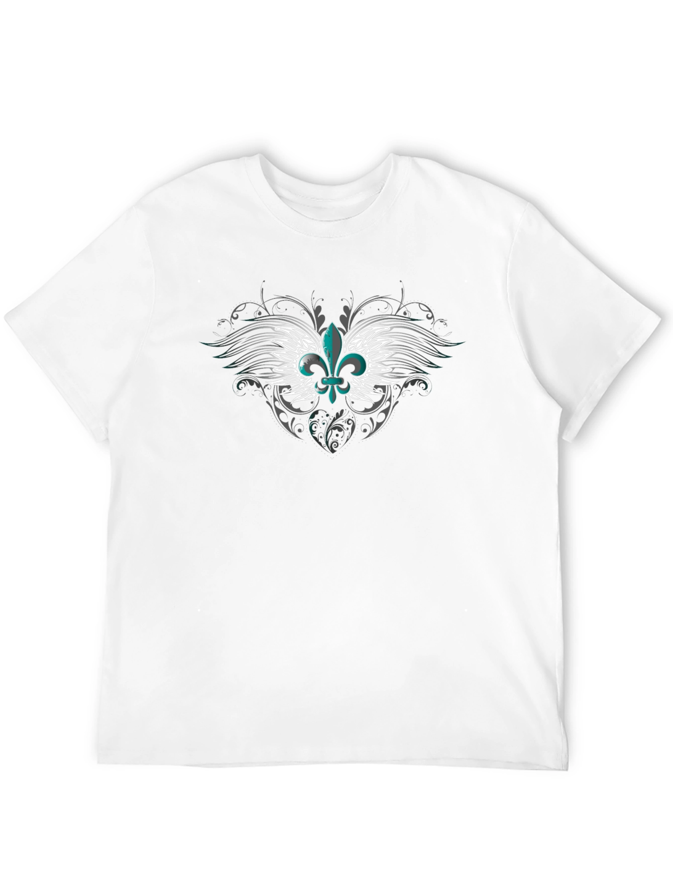 Fleur-de-lis Graphic Print Mens T-Shirt