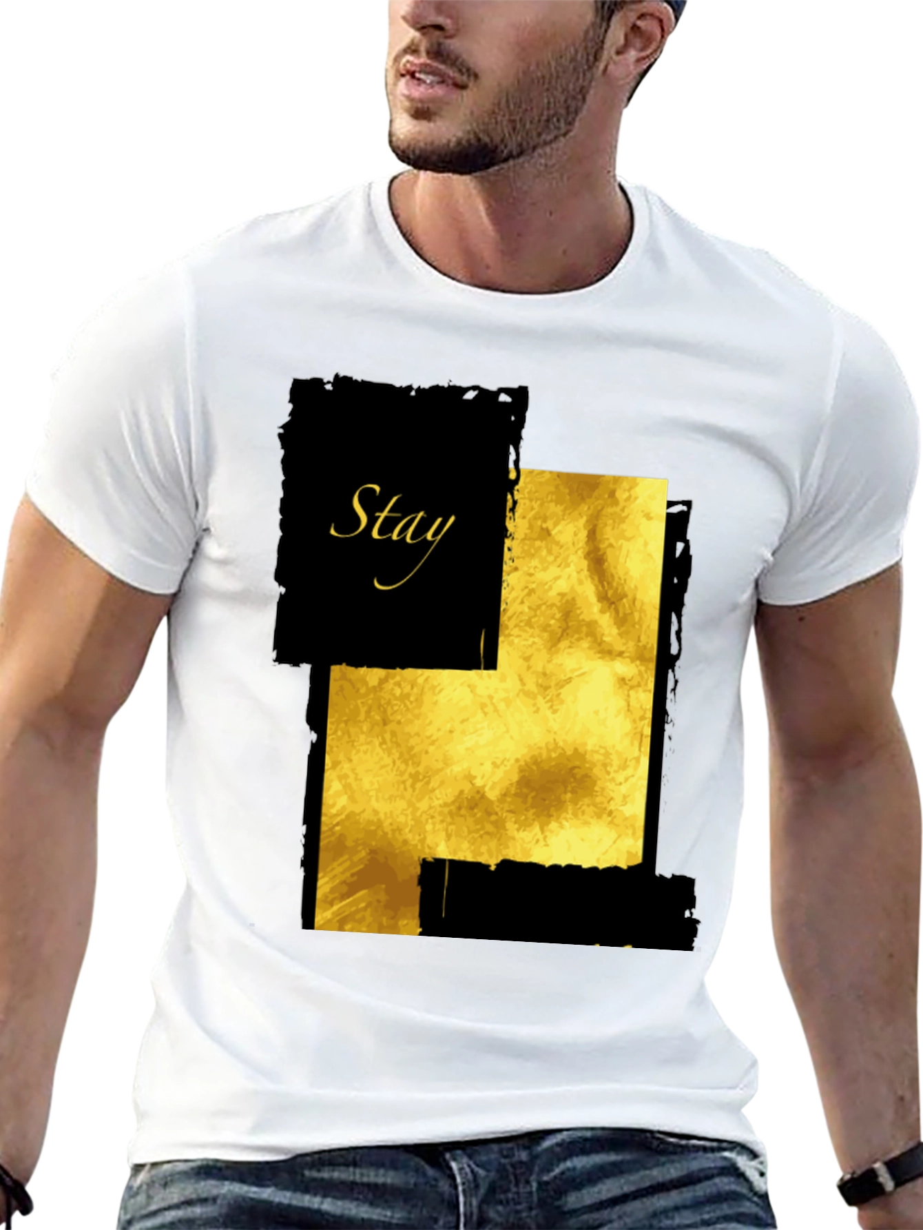 Stay Golden Graphic T-Shirt - Mens Fashion Tee