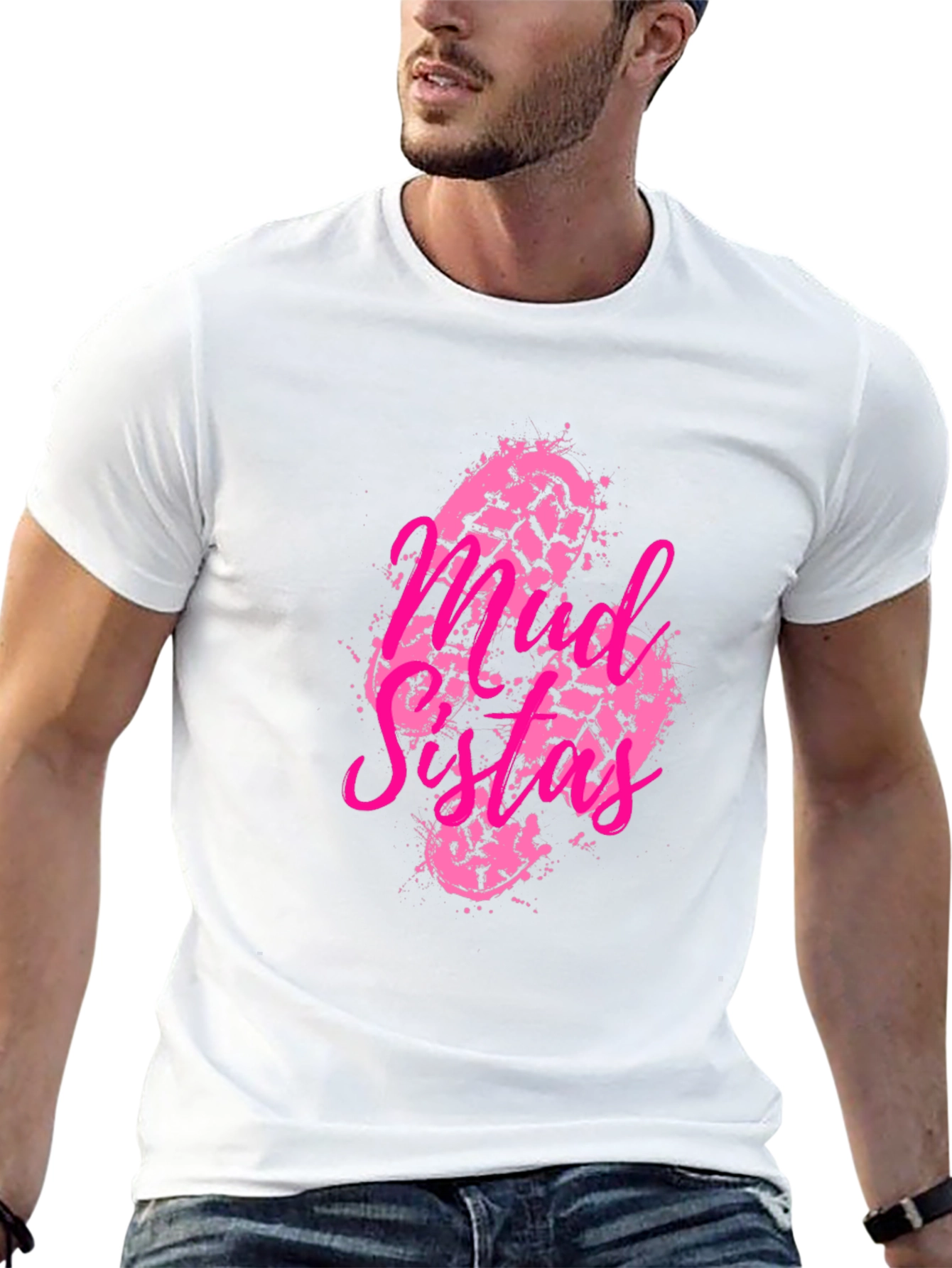 Mud Sisters Tee - Pink Print