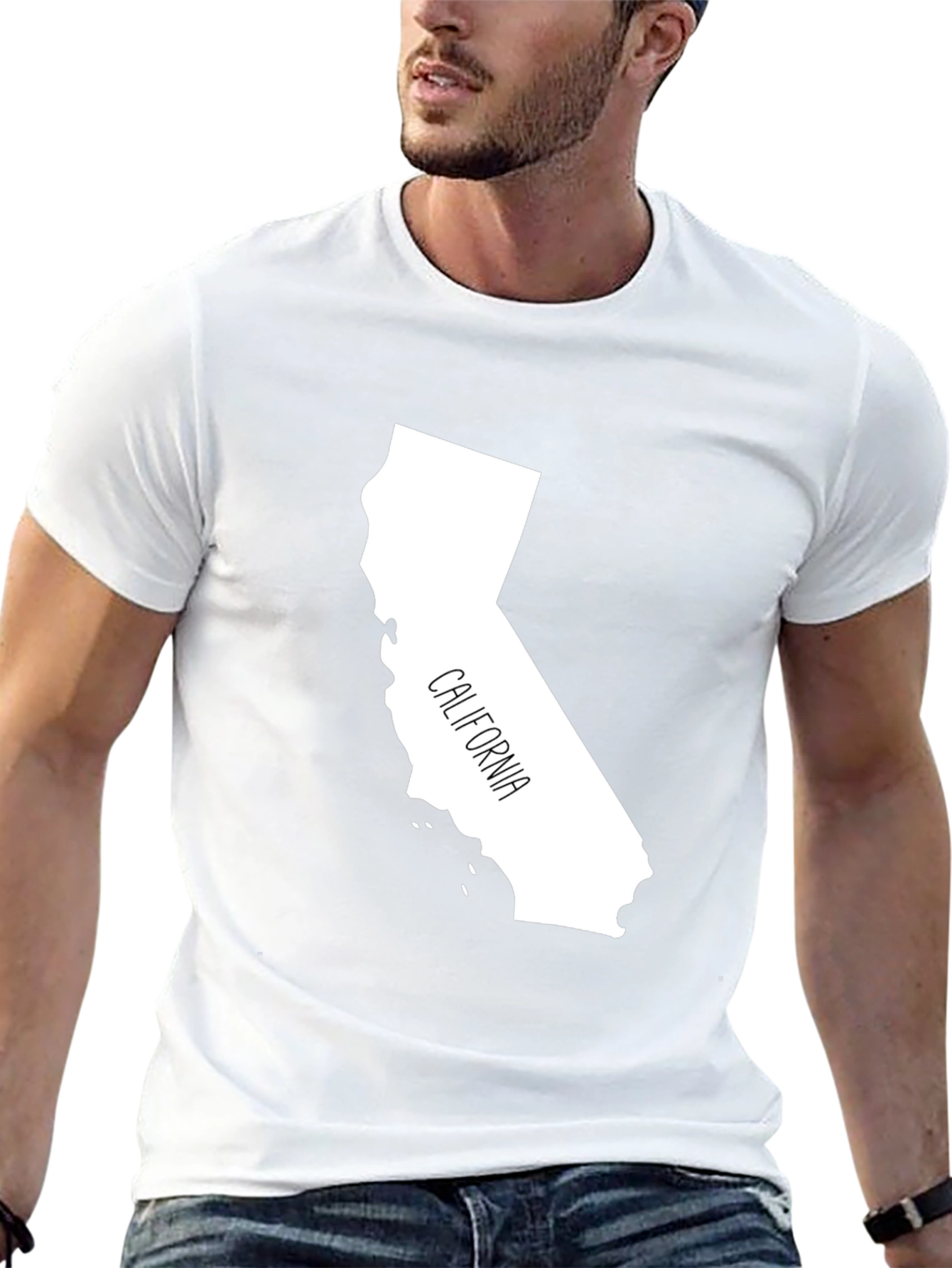 California State Outline T-Shirt - Black