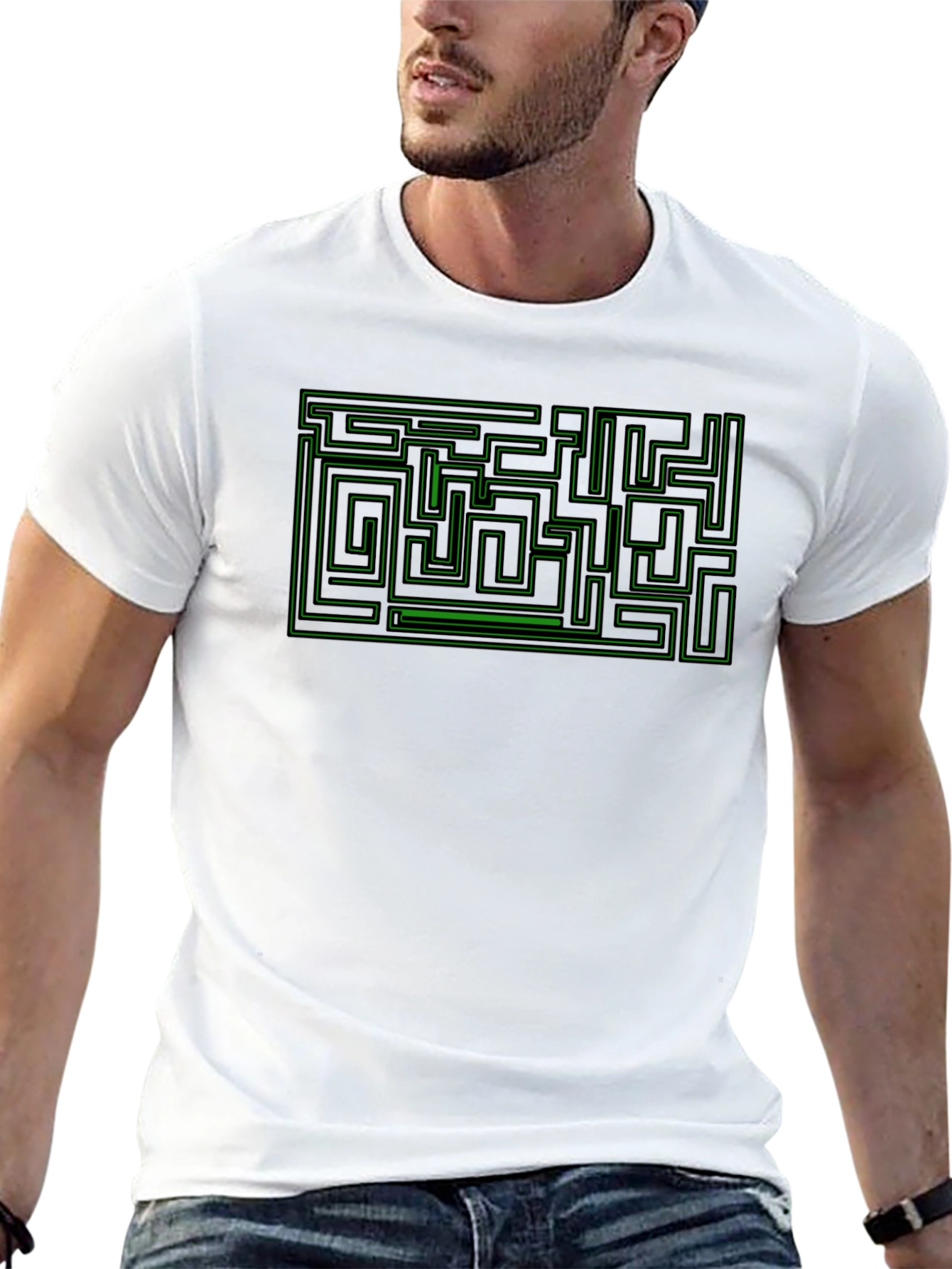 Maze Graphic Tee - Puzzle Solver Shirt