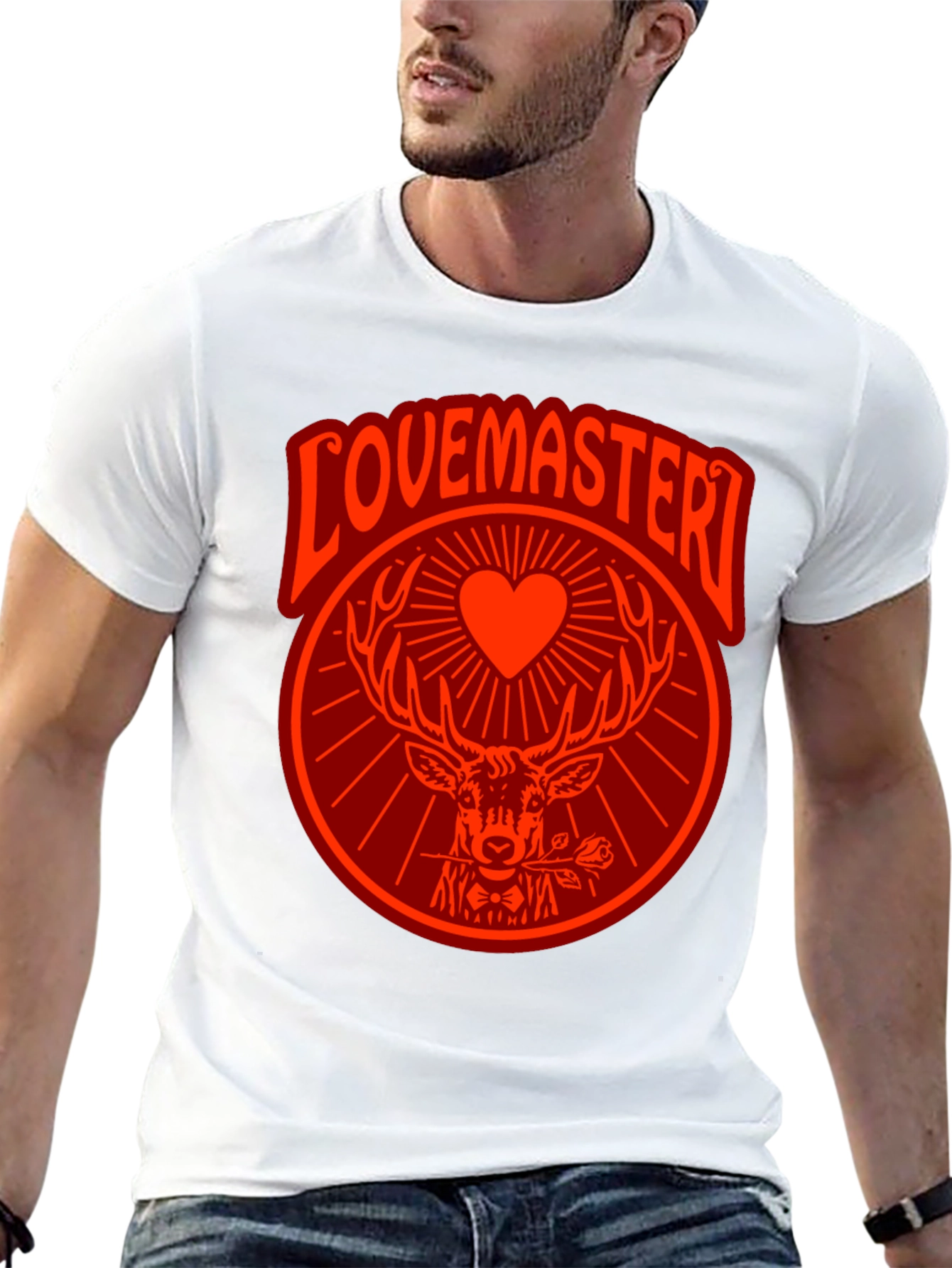 Lovemaster Deer Graphic Tee - Black T-Shirt