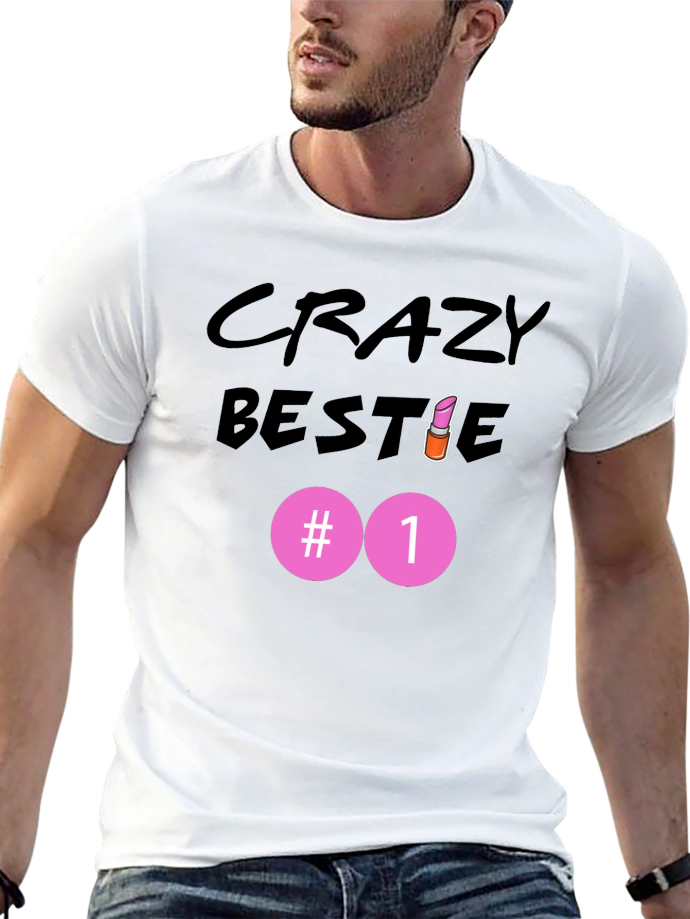 Crazy Bestie #1 Black T-Shirt