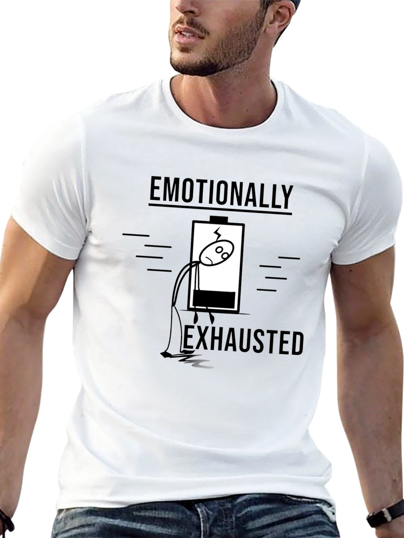 Emotionally Exhausted Graphic Tee - Funny T-Shirt