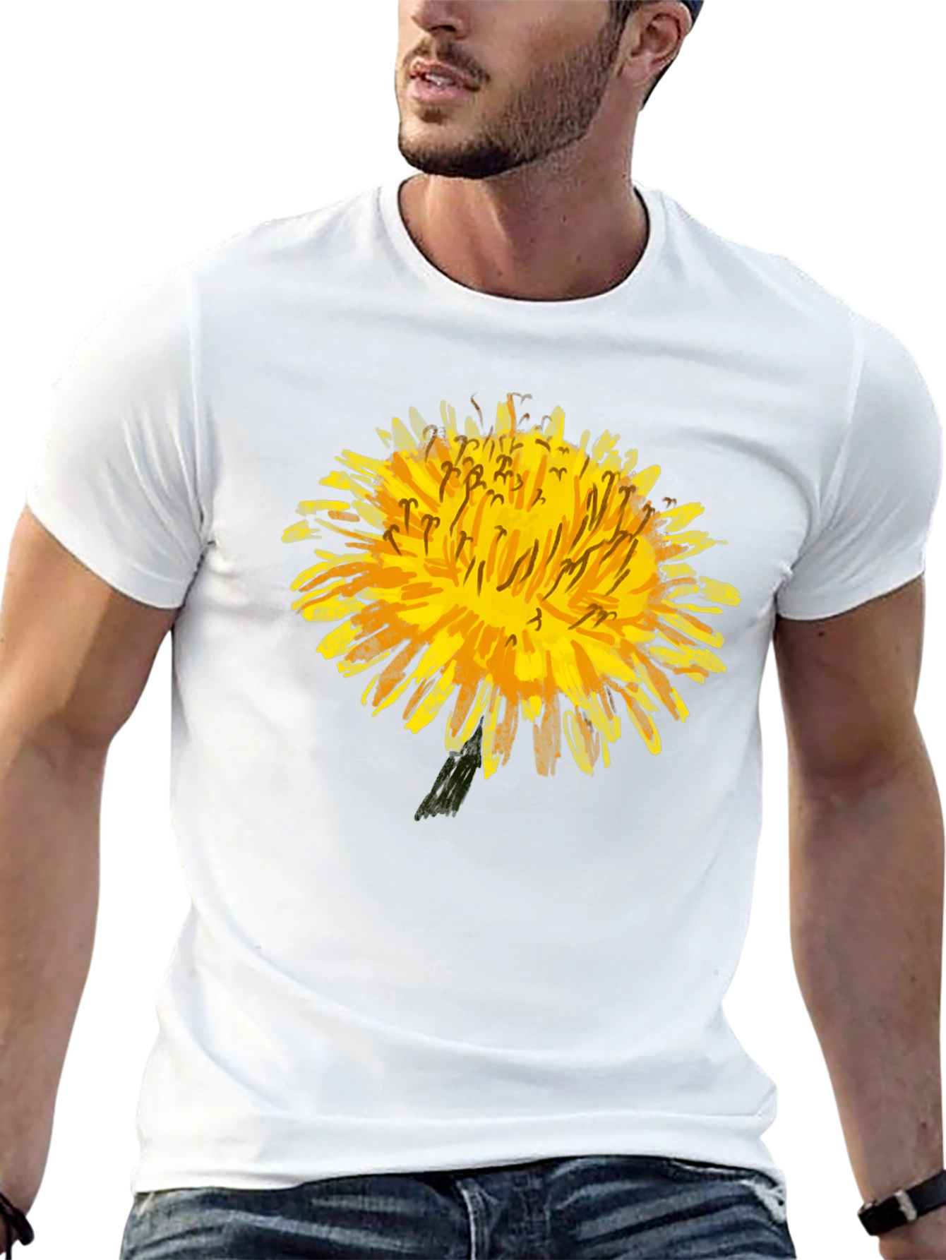 Dandelion Graphic T-Shirt - Bold Floral Tee