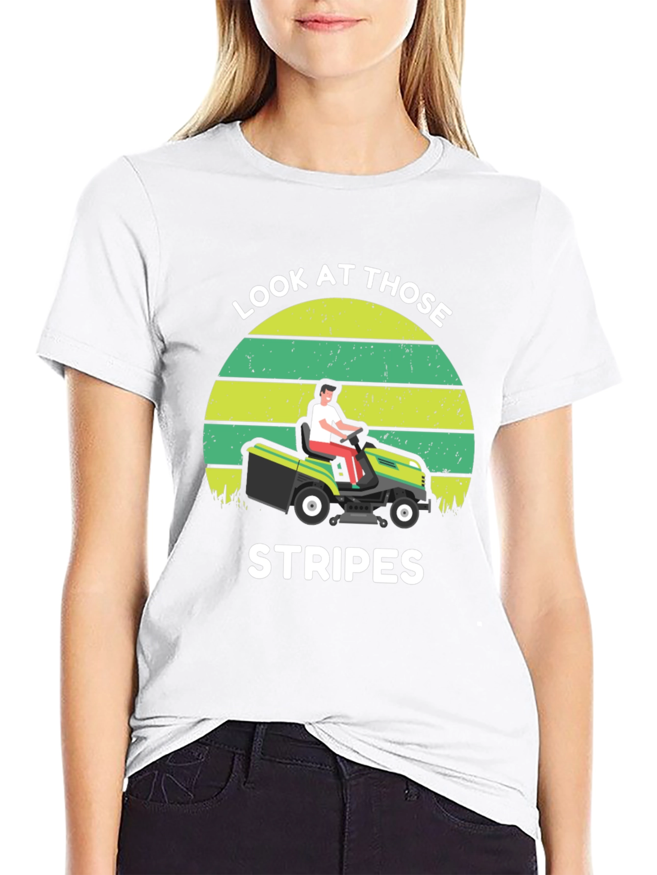 Look At Those Stripes Lawn Mower Graphic T-Shirt