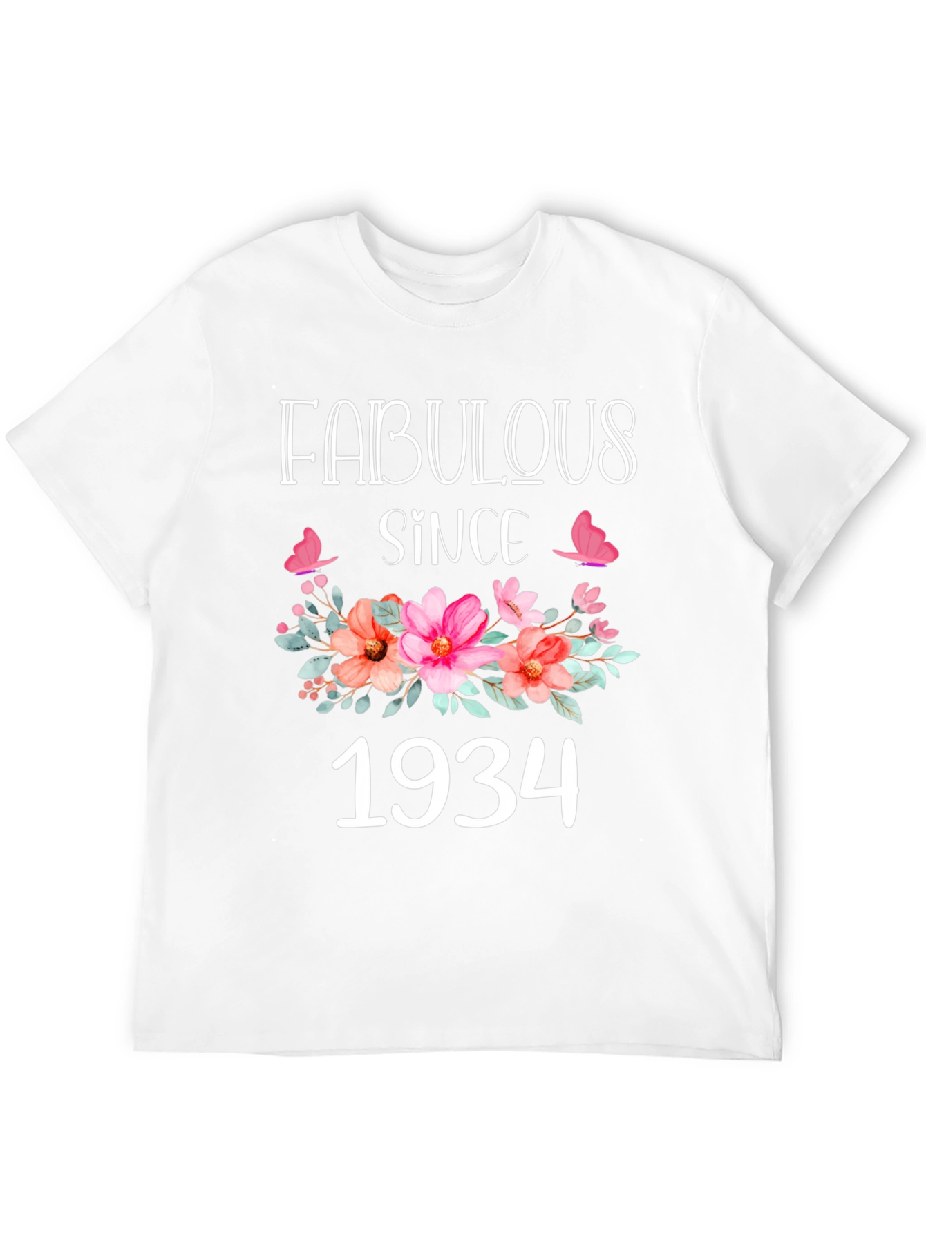 Fabulous Since 1934 Floral T-Shirt