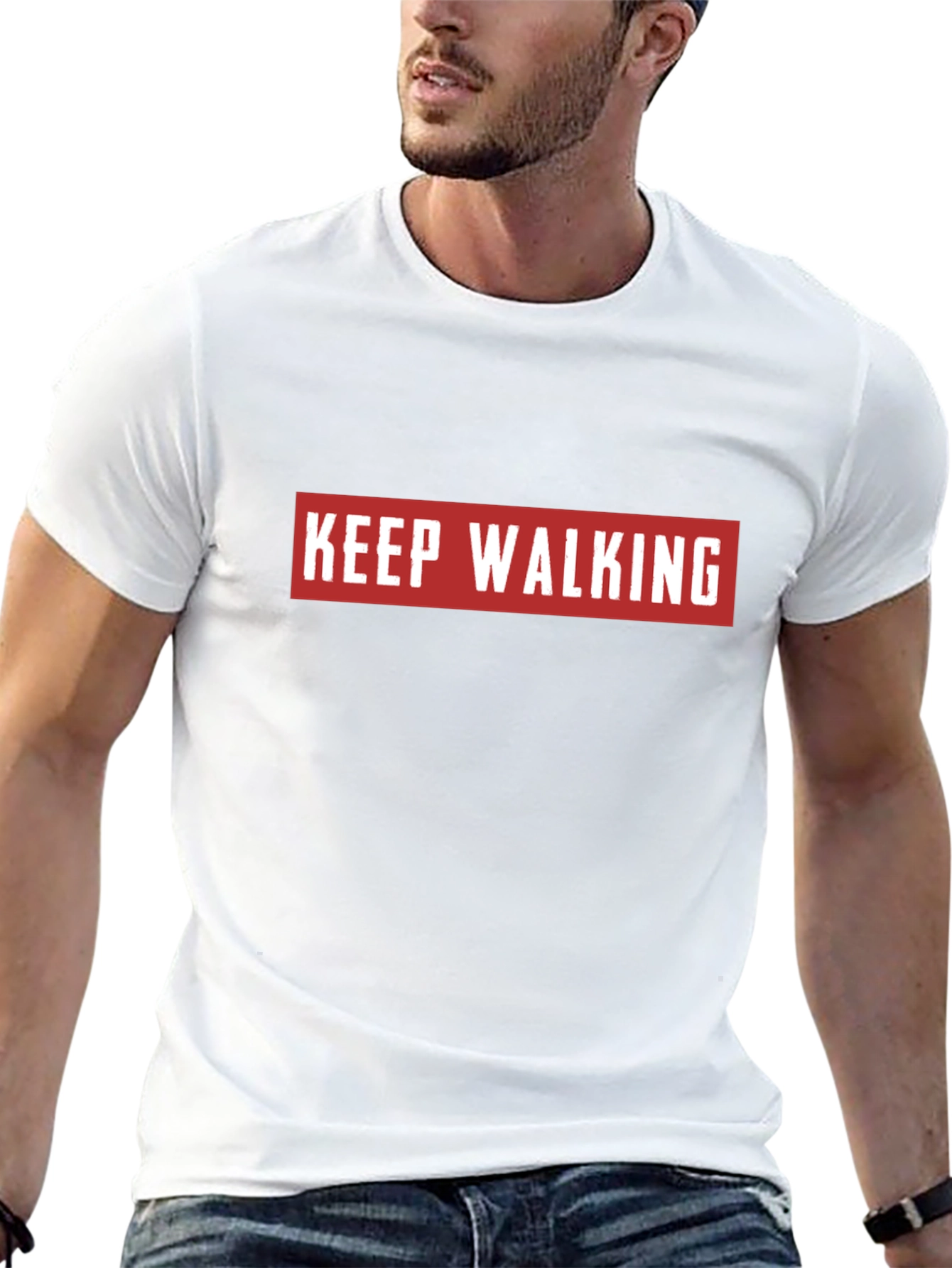Keep Walking Black Graphic Tee