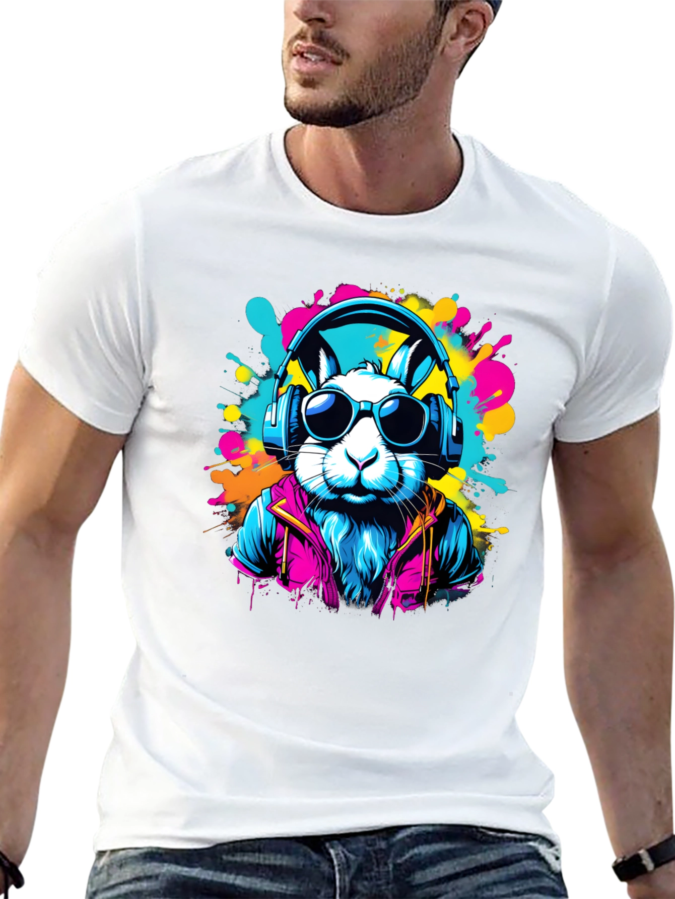 Cool Rabbit Graphic T-Shirt