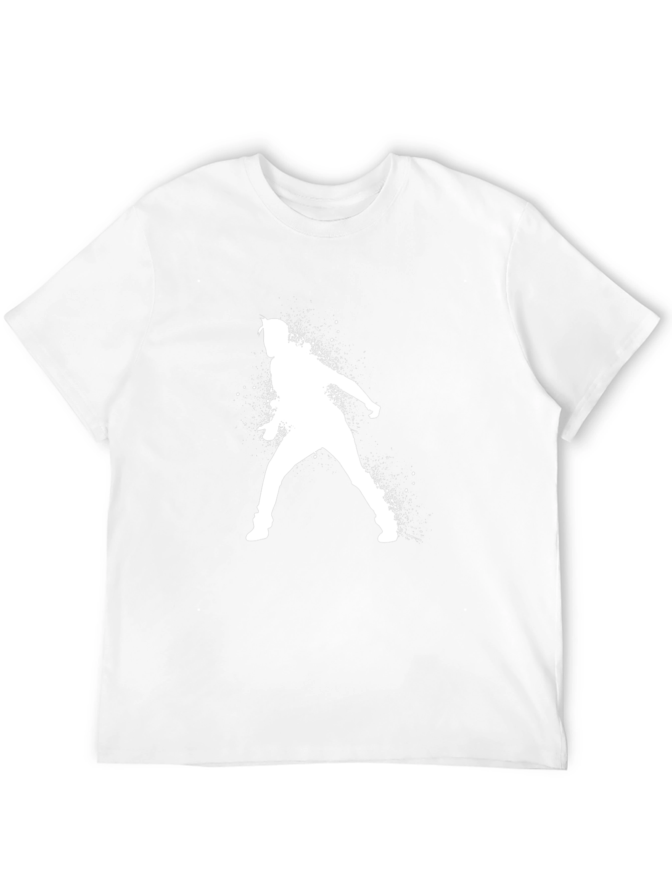 Streetwear Graphic Tee - White Silhouette Design