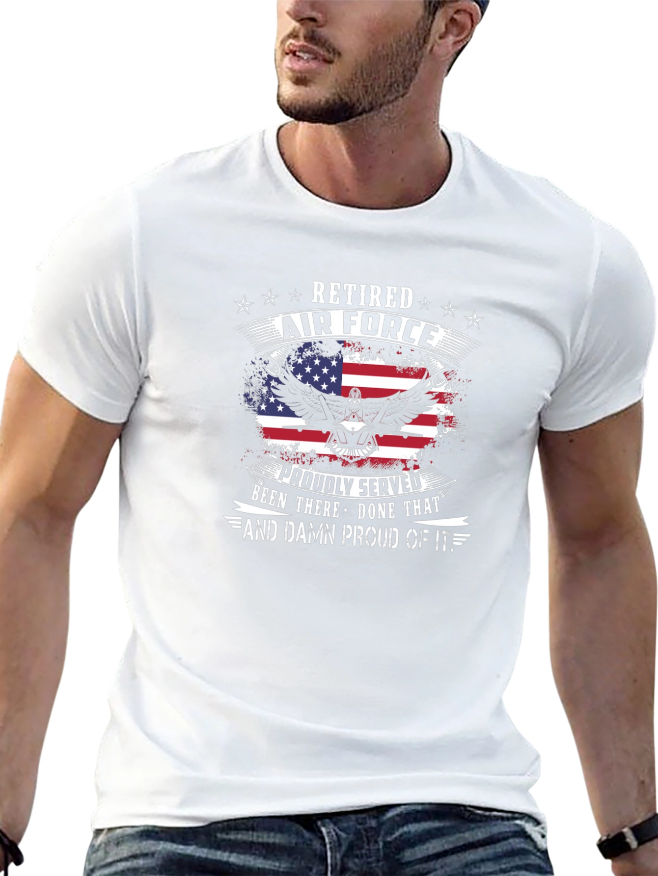Retired Air Force Proudly Served T-Shirt