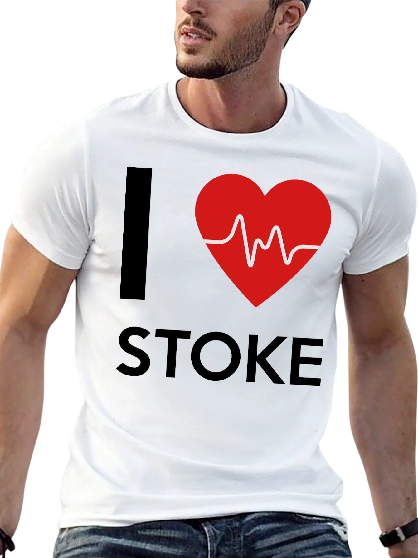 I Heart Stoke Crew Neck T-Shirt