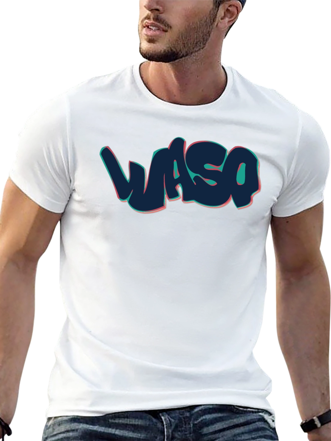 Waso Graffiti Style Black T-Shirt