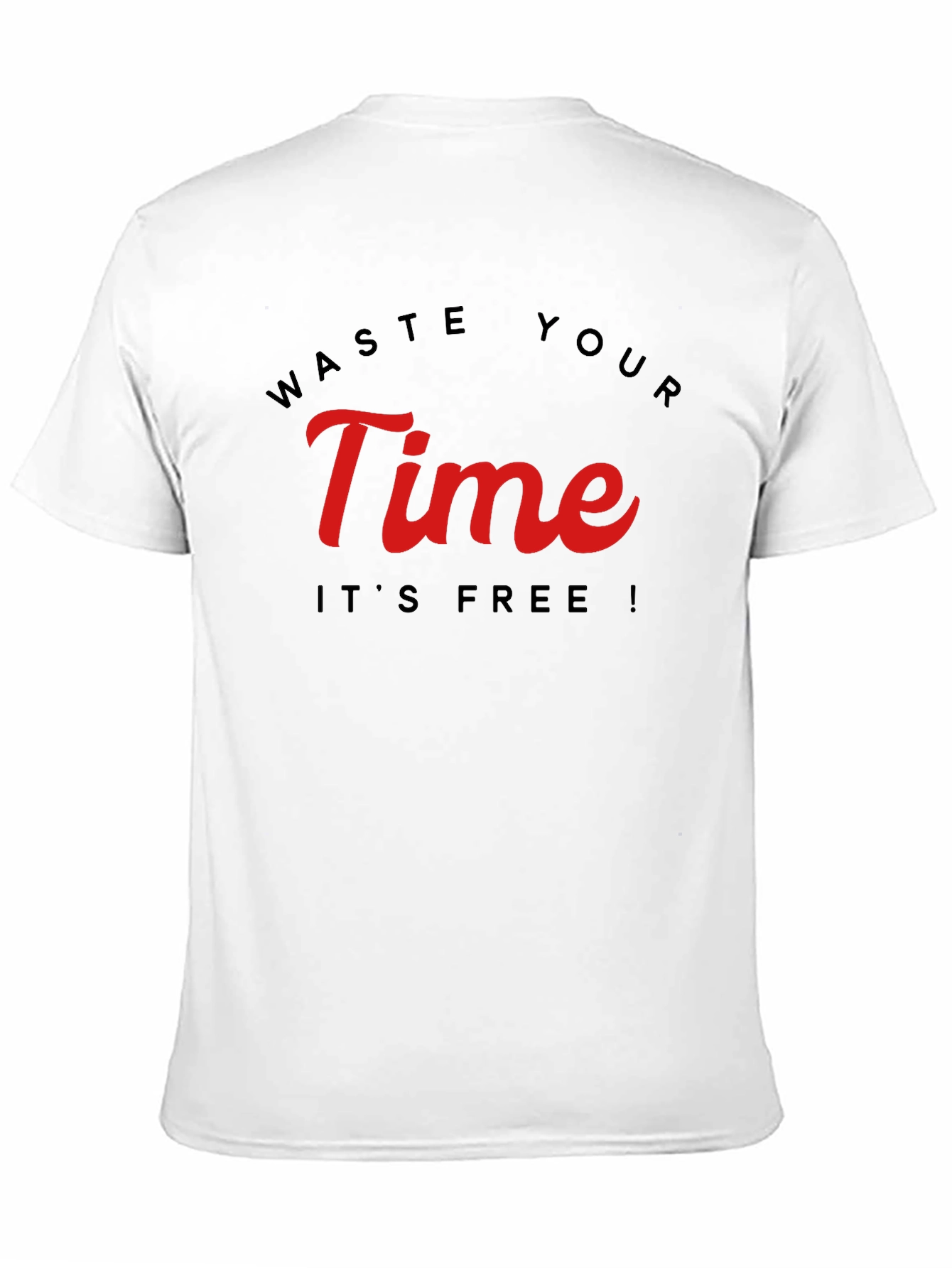 Waste Your Time Graphic Tee - Black Cotton