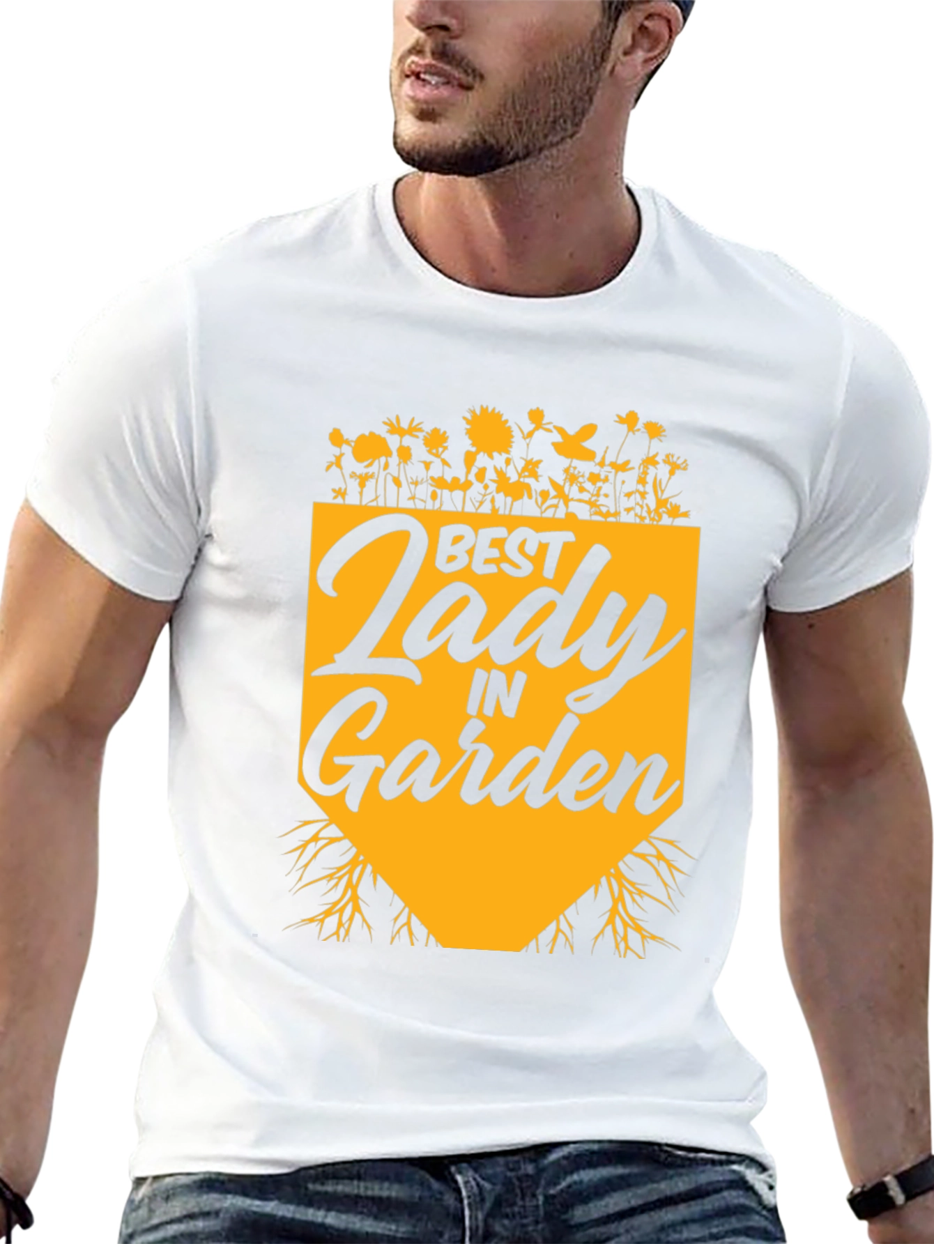 Best Lady in Garden T-Shirt - Black Cotton Tee